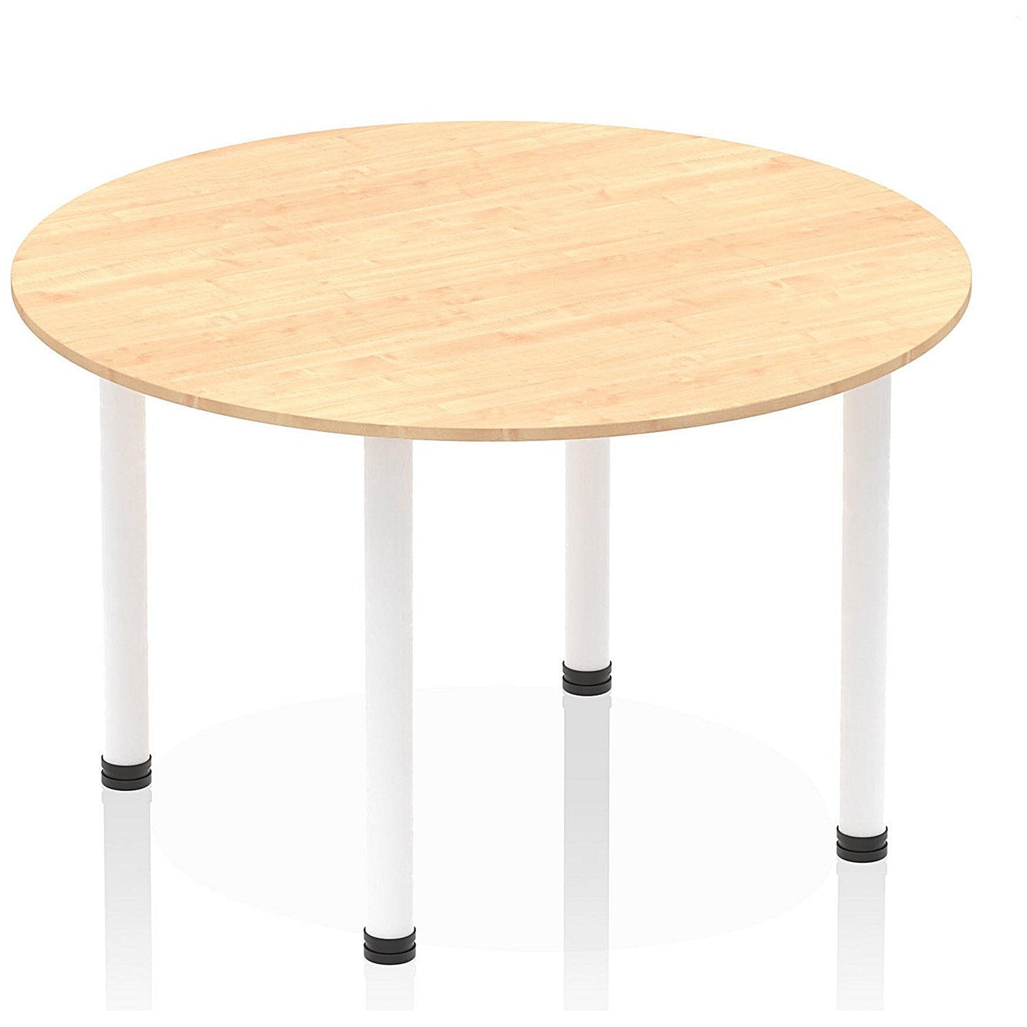 Impulse Circular Table, 1200mm, Maple, White Post Leg Easy2Order : I003784