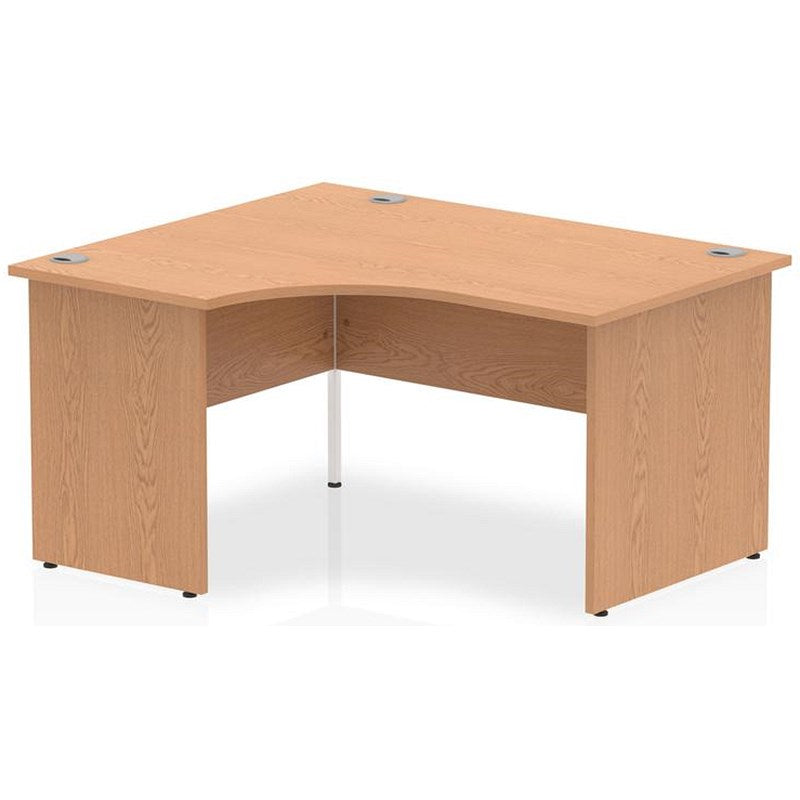 Impulse 1400mm Corner Desk, Left Hand, Panel End Leg, Oak