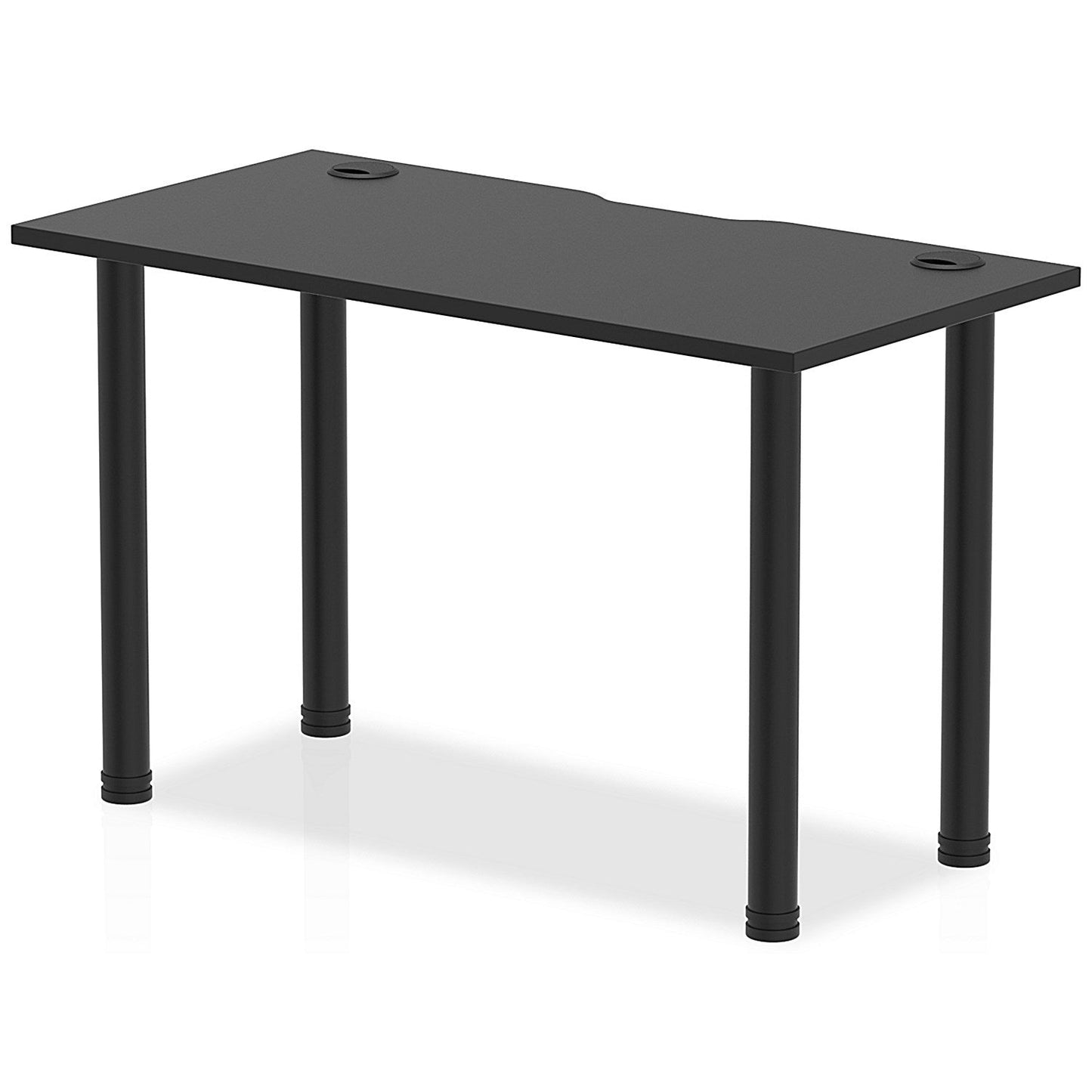 Impulse Rectangular Table, 1200mm x 600mm, Black, Black Post Leg Easy2Order : I004204