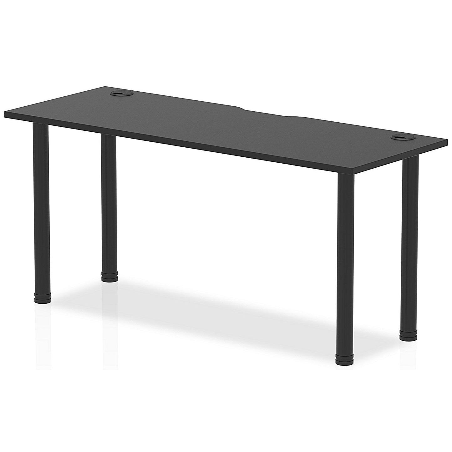 Impulse Rectangular Table, 1600mm x 600mm, Black, Black Post Leg Easy2Order : I004206