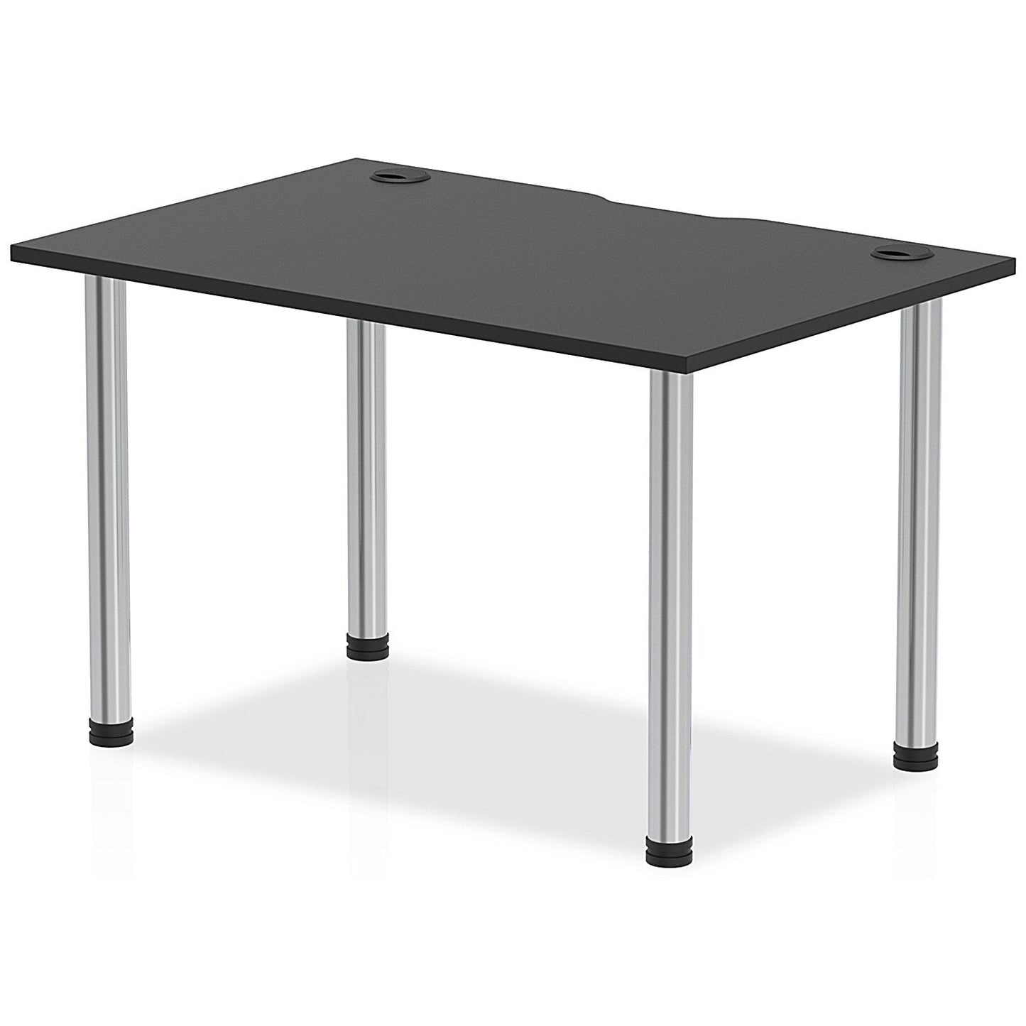 Impulse Rectangular Table, 1200mm x 800mm, Black, Chrome Post Leg Easy2Order : I004208