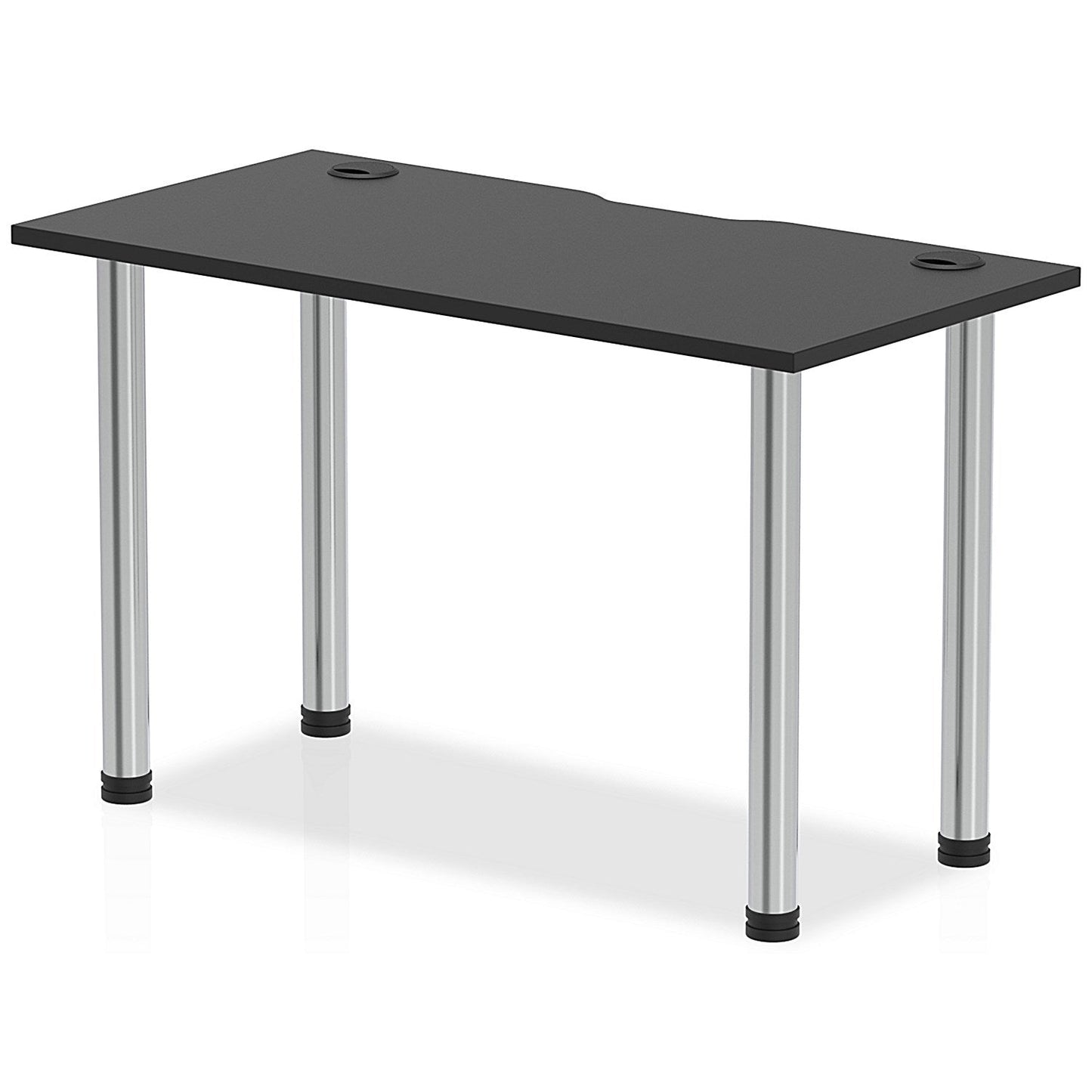 Impulse Rectangular Table, 1200mm x 600mm, Black, Chrome Post Leg Easy2Order : I004212