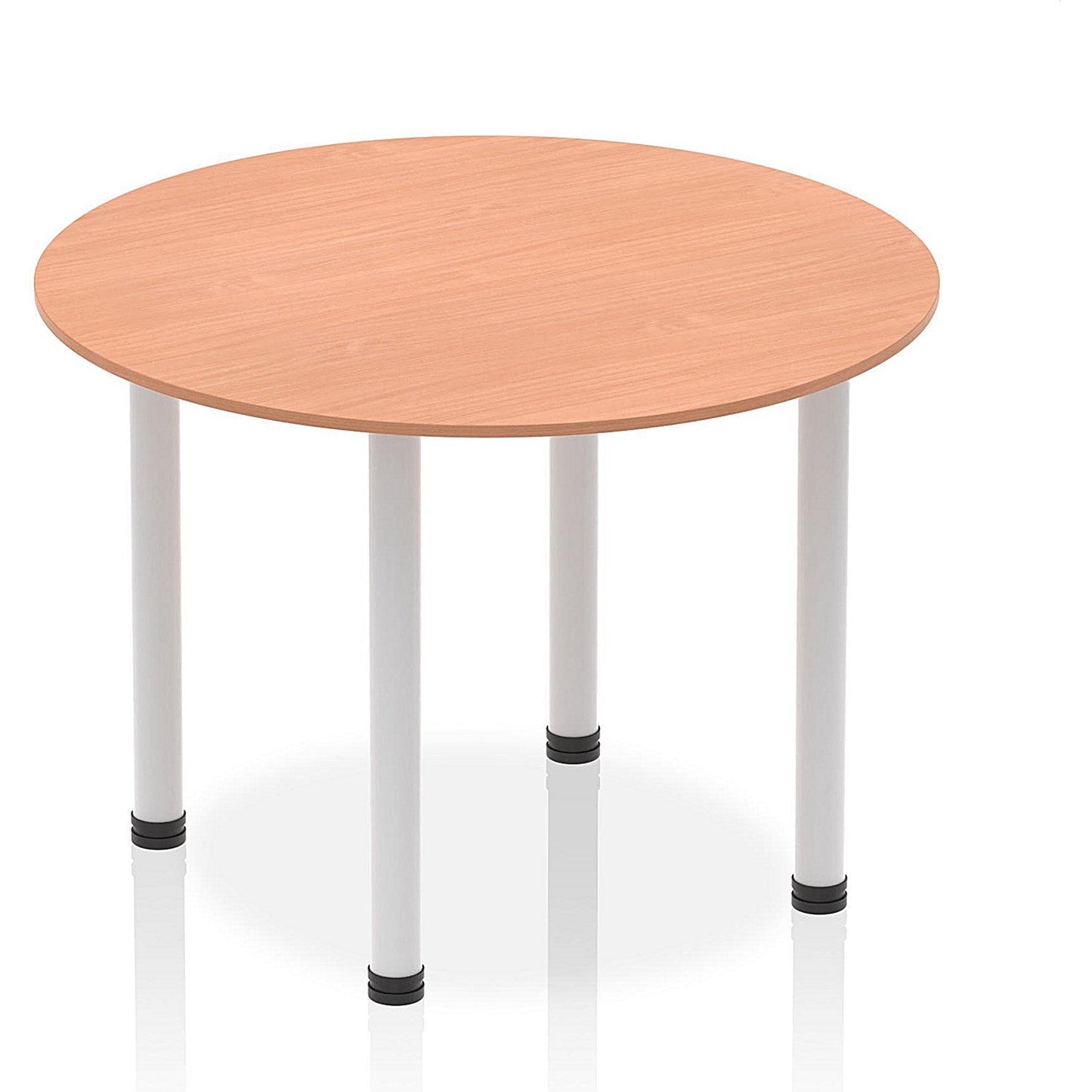 Impulse Circular Table, 1000mm, Beech, Silver Post Leg Easy2Order : I004371