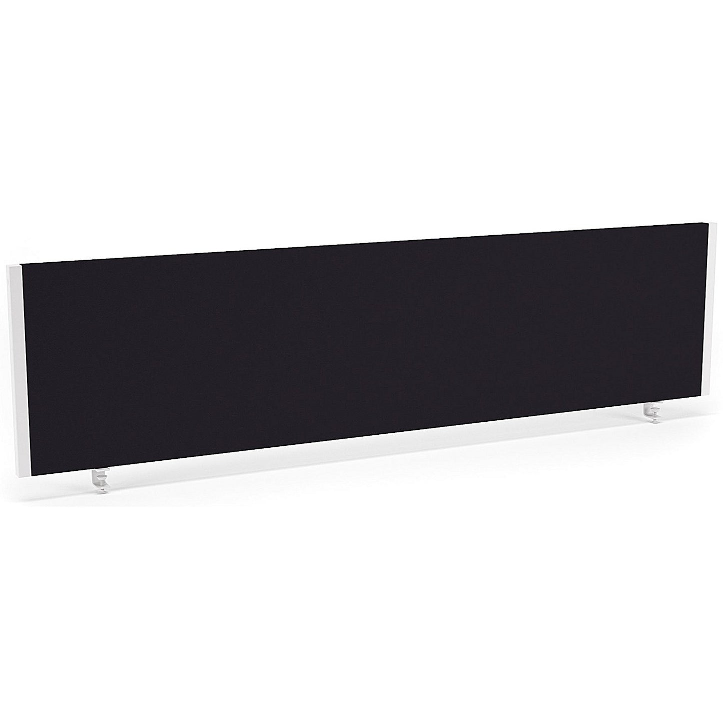 Impulse Evolve Desk Screen, 1600x400mm, White Frame, Black