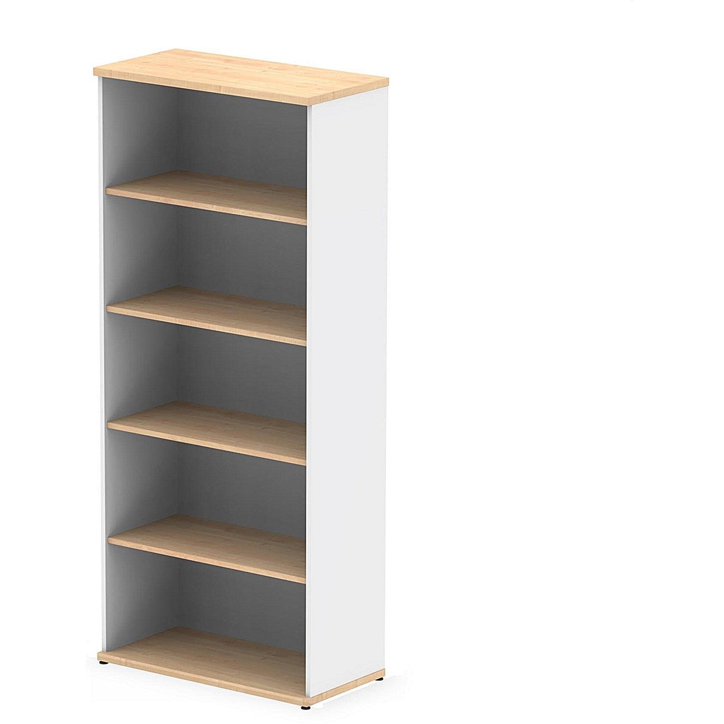 Impulse Two-Tone Extra Tall Bookcase, 4 Shelves, 2000mm High, Maple and White Easy2Order : I005133