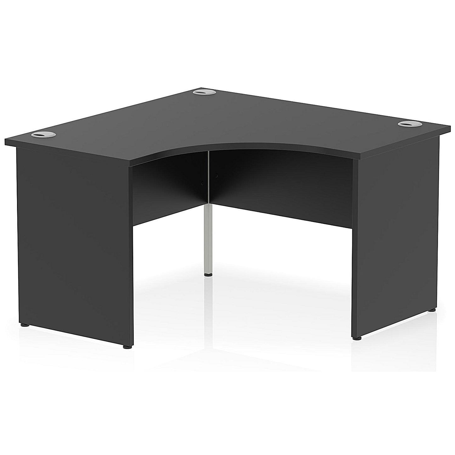 Impulse 1200mm Corner Desk, Panel End Leg, Black