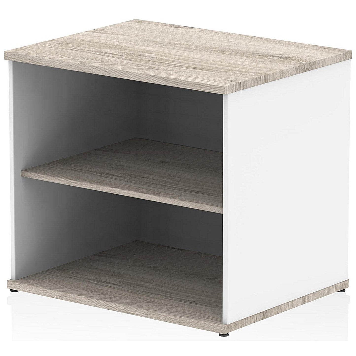 Impulse Two-Tone Desk High Bookcase, 1 Shelf, Grey Oak and White Easy2Order : I005803