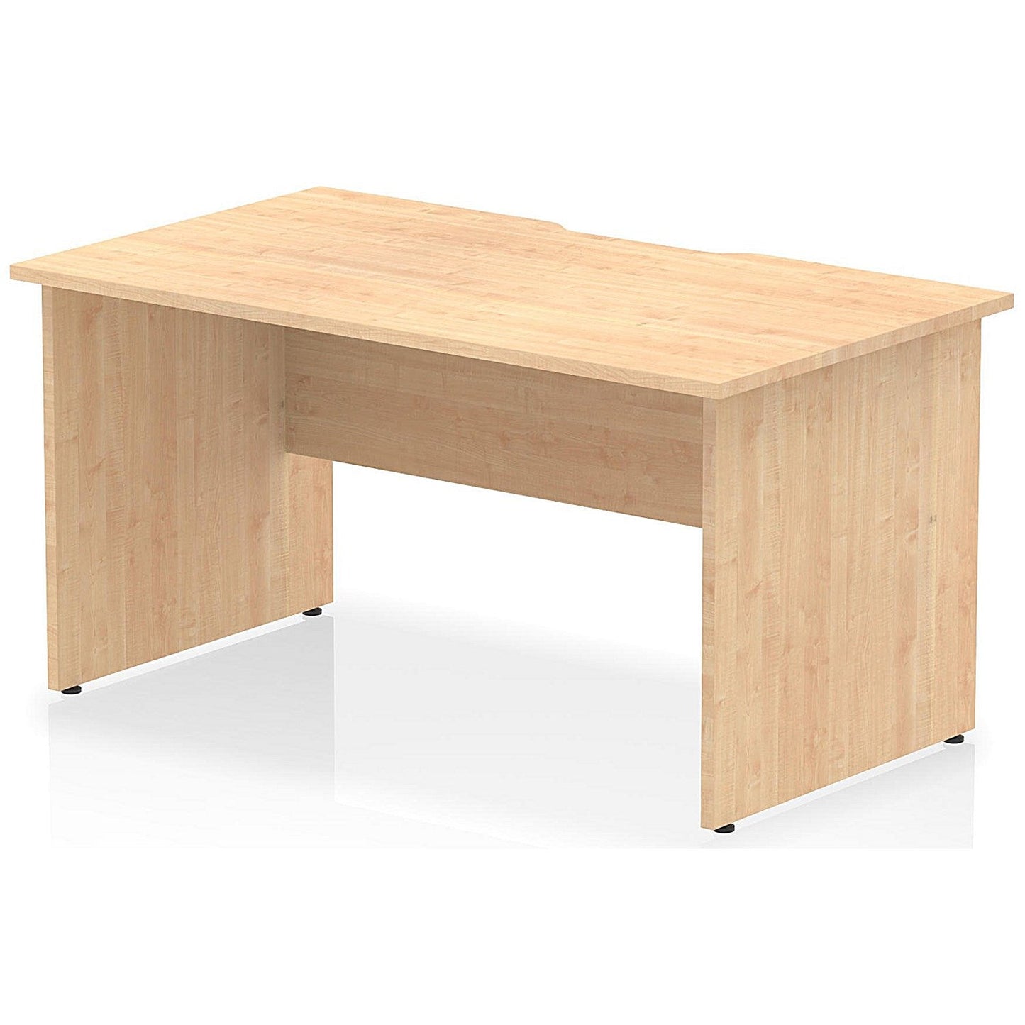 Impulse 1400mm Scalloped Edge Rectangular Desk, Panel End Legs, Maple Easy2Order : I005971