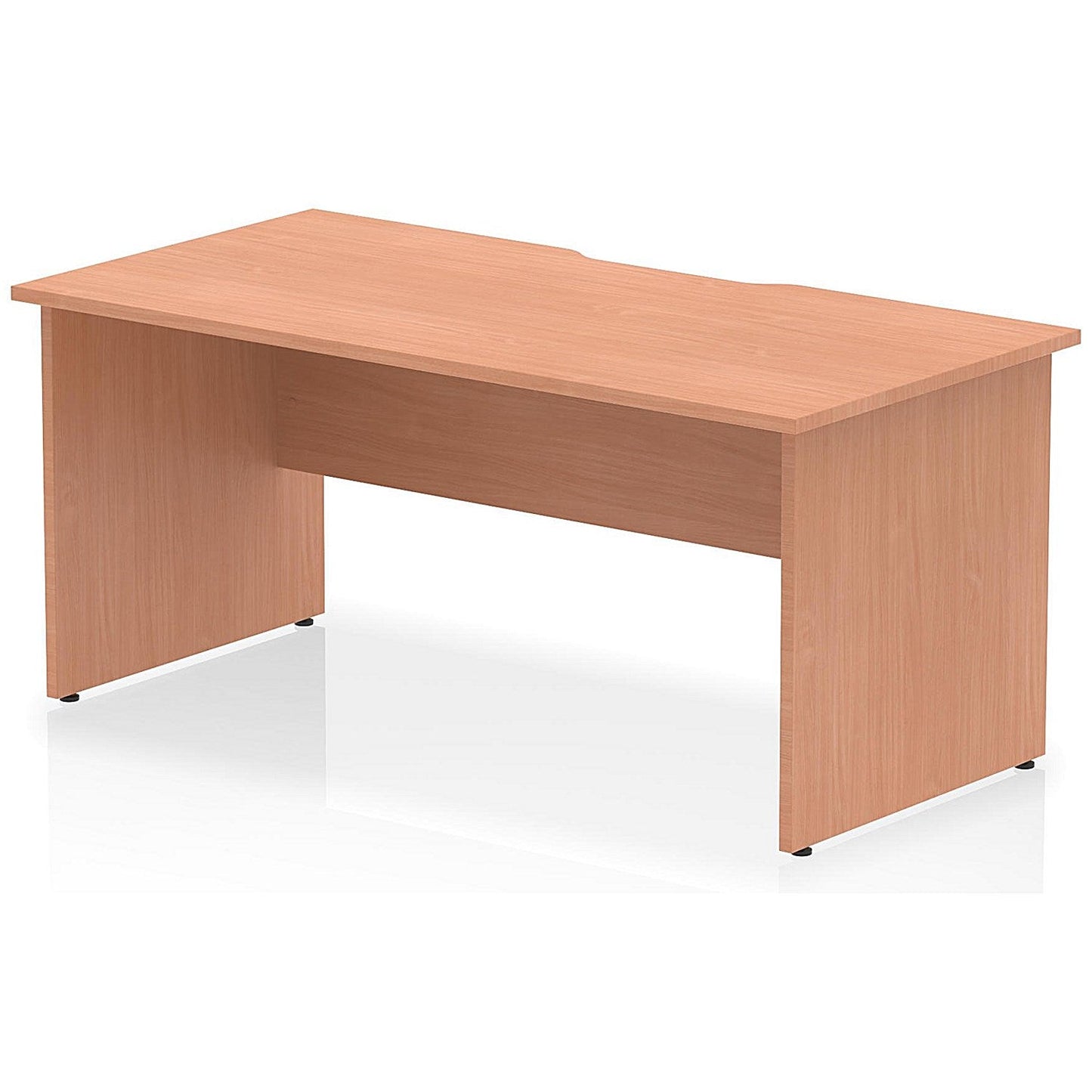 Impulse 1600mm Scalloped Edge Rectangular Desk, Panel End Legs, Beech Easy2Order : I005975