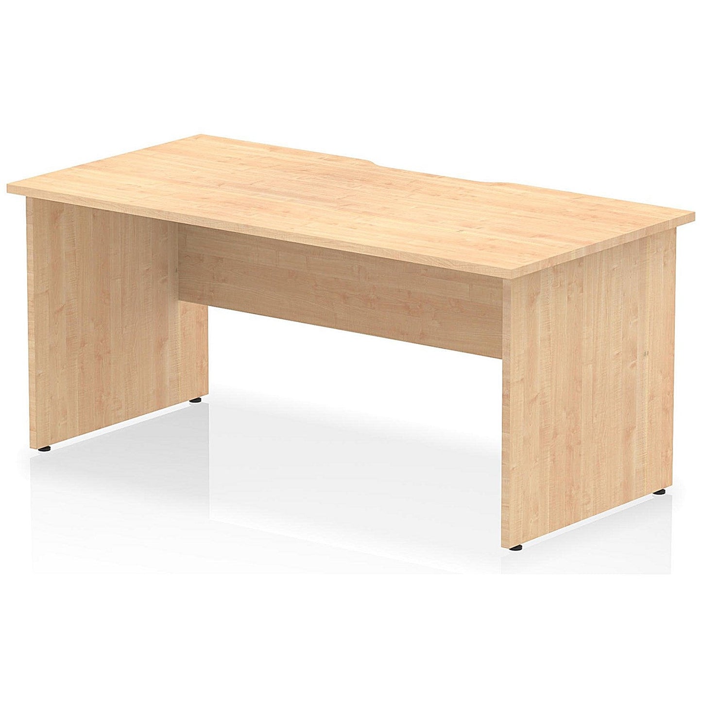 Impulse 1600mm Scalloped Edge Rectangular Desk, Panel End Legs, Maple Easy2Order : I005977