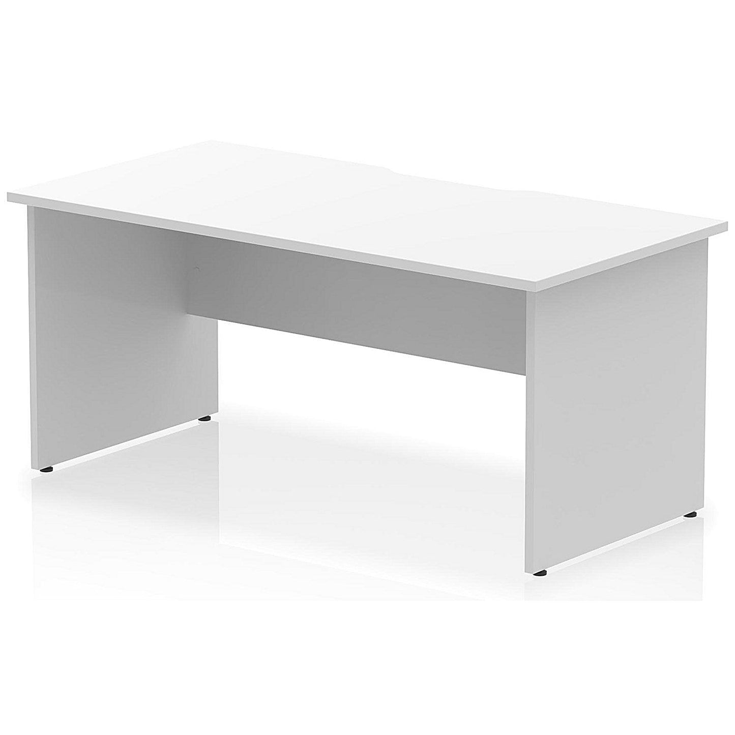 Impulse 1600mm Scalloped Edge Rectangular Desk, Panel End Legs, White Easy2Order : I005980