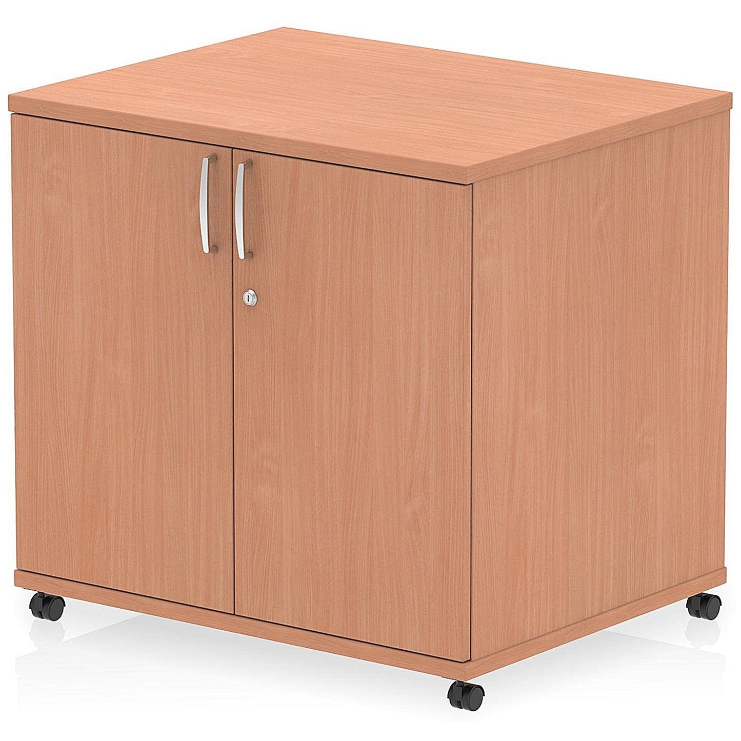 Impulse 600mm Deep Desk High Mobile Cupboard, Beech Easy2Order : I006528