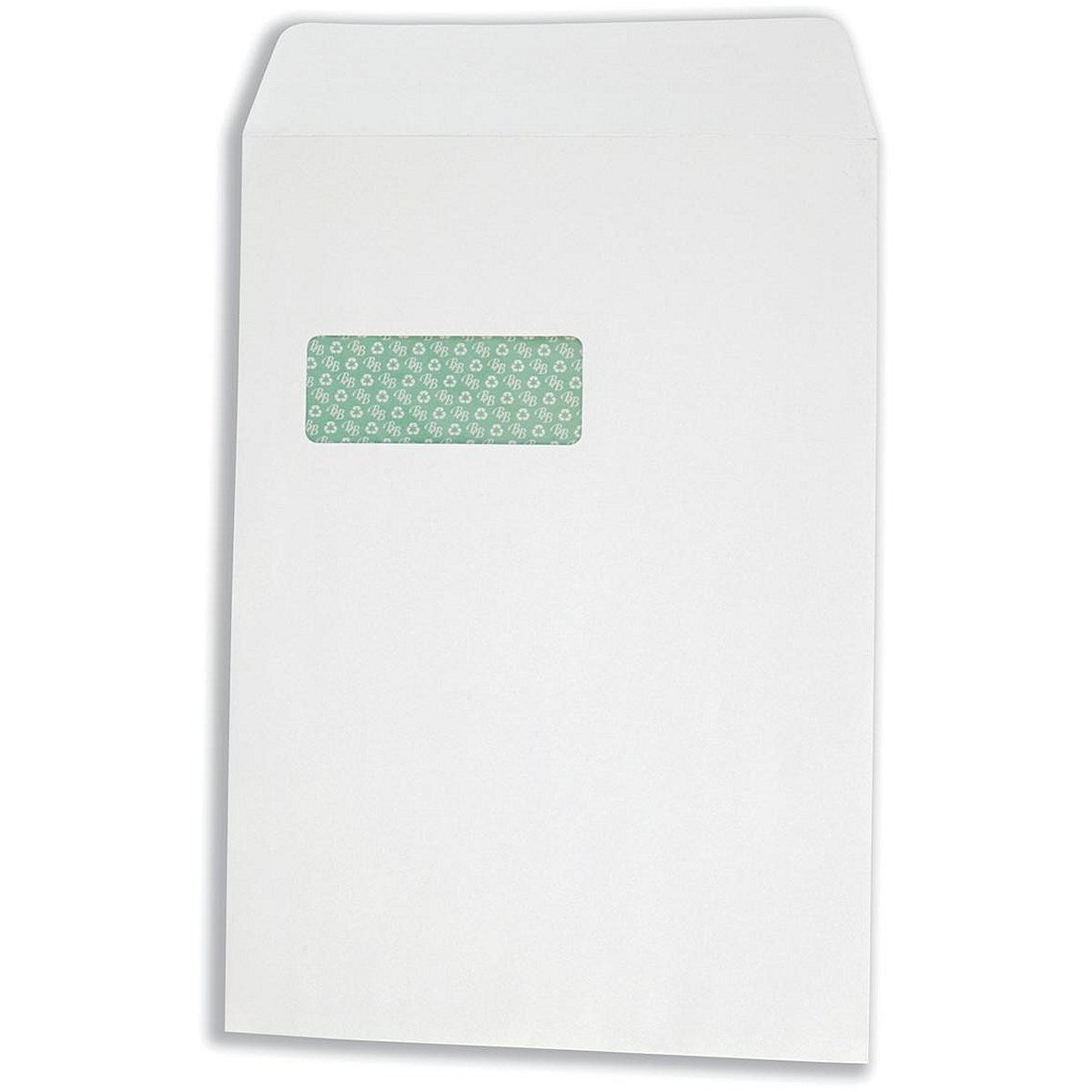 Basildon Bond Recycled C4 Pocket Envelopes, Window, White, Peel and Seal, 120gsm, Pack of 250