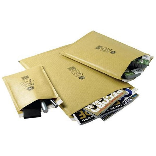Jiffy Airkraft No.2 Bubble Lined Postal Bags, 205x245mm Peel & Seal, Gold, Pack of 100 Easy2Order : JF79963