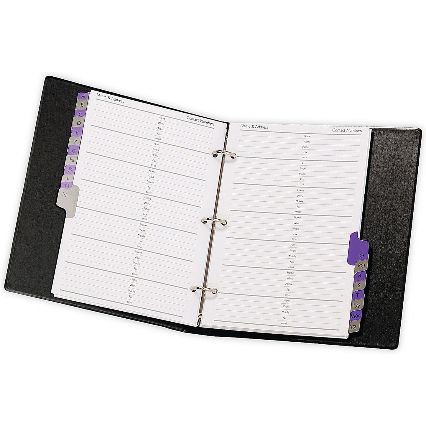 Concord Telephone Address Binder A5 Black
