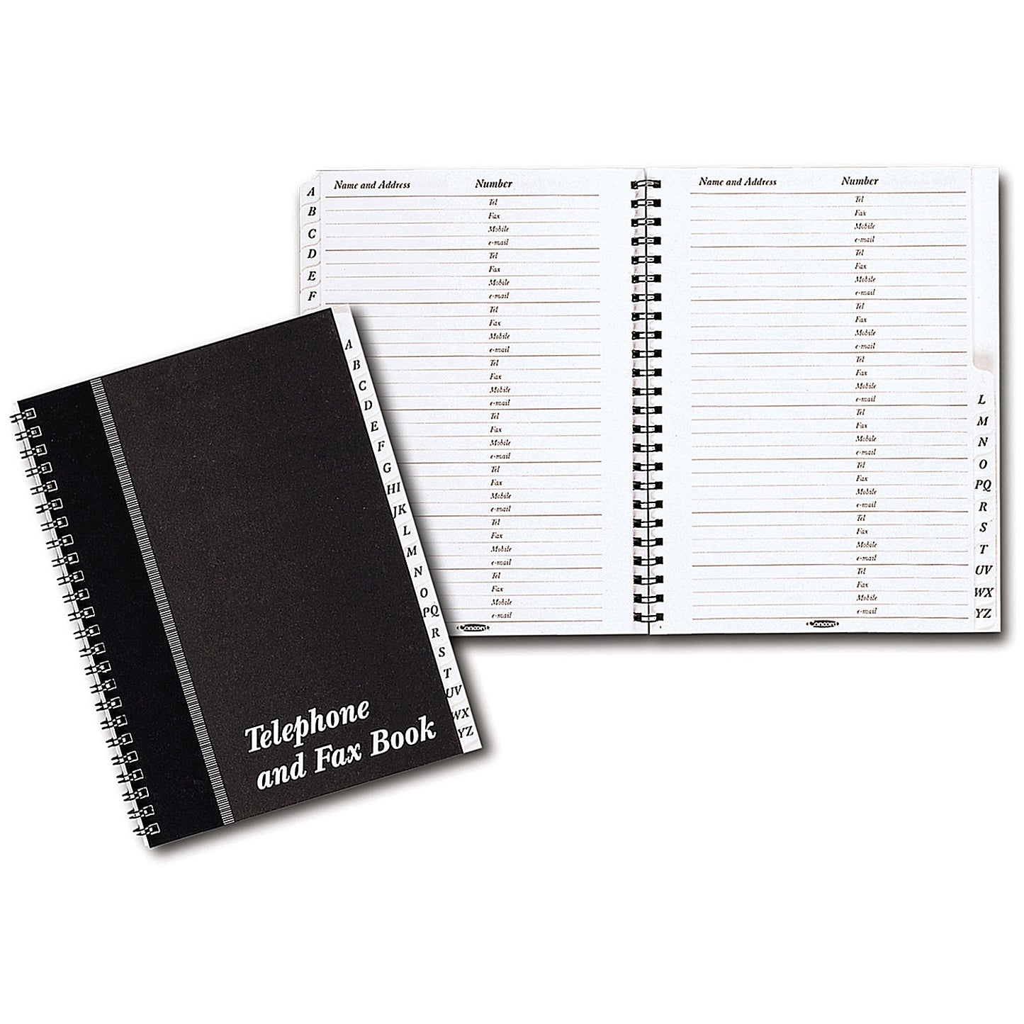 Concord Wirebound Telephone and Fax Index Book A5