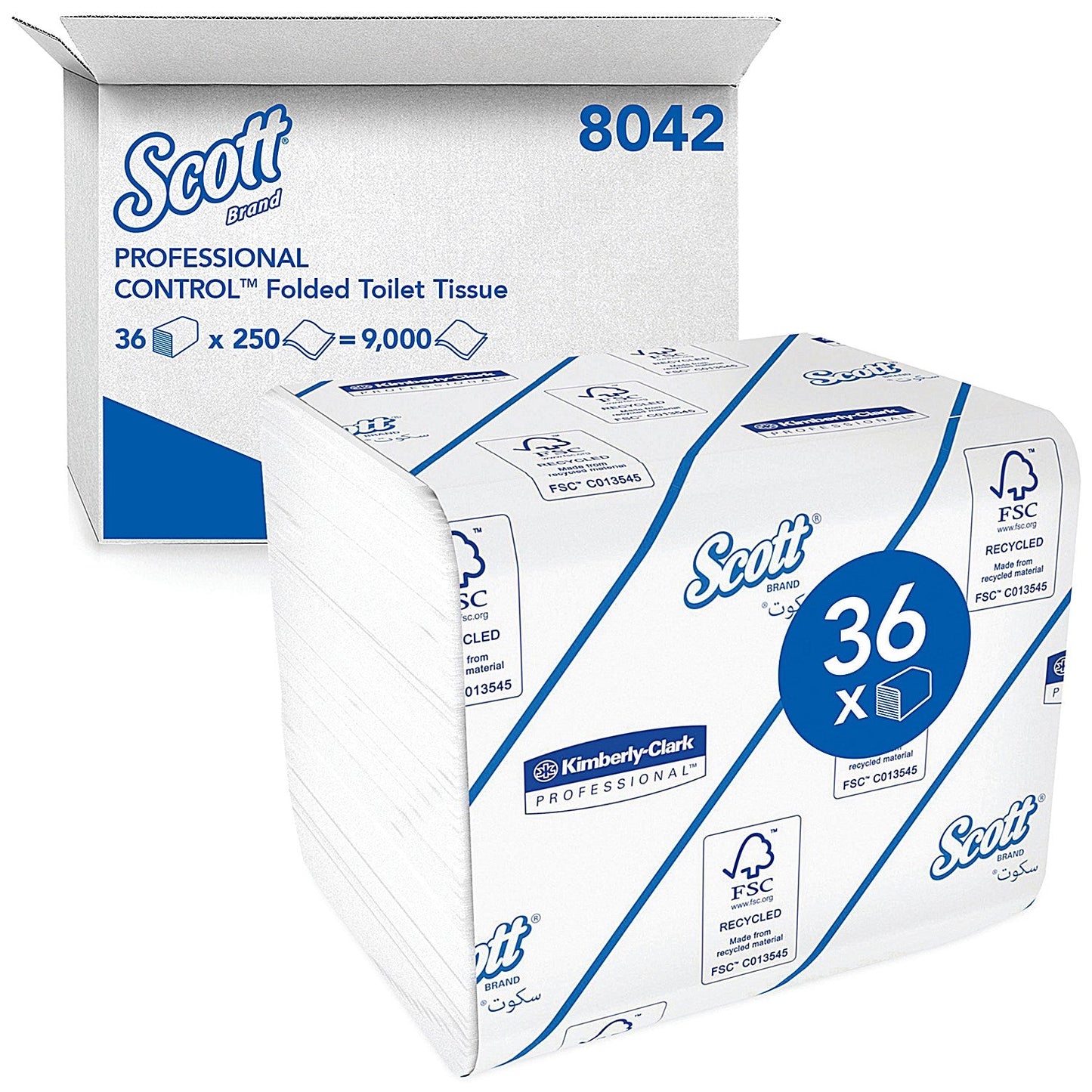 Scott Toilet Tissue Bulk Pack, 2 ply, 250 sheets per sleeve, Pack of 36 Easy2Order : KC01035