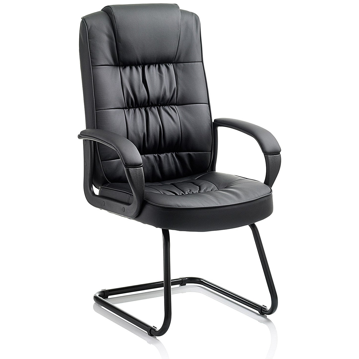 Moore Leather Visitor Cantilever Chair, Black Easy2Order : KC0151