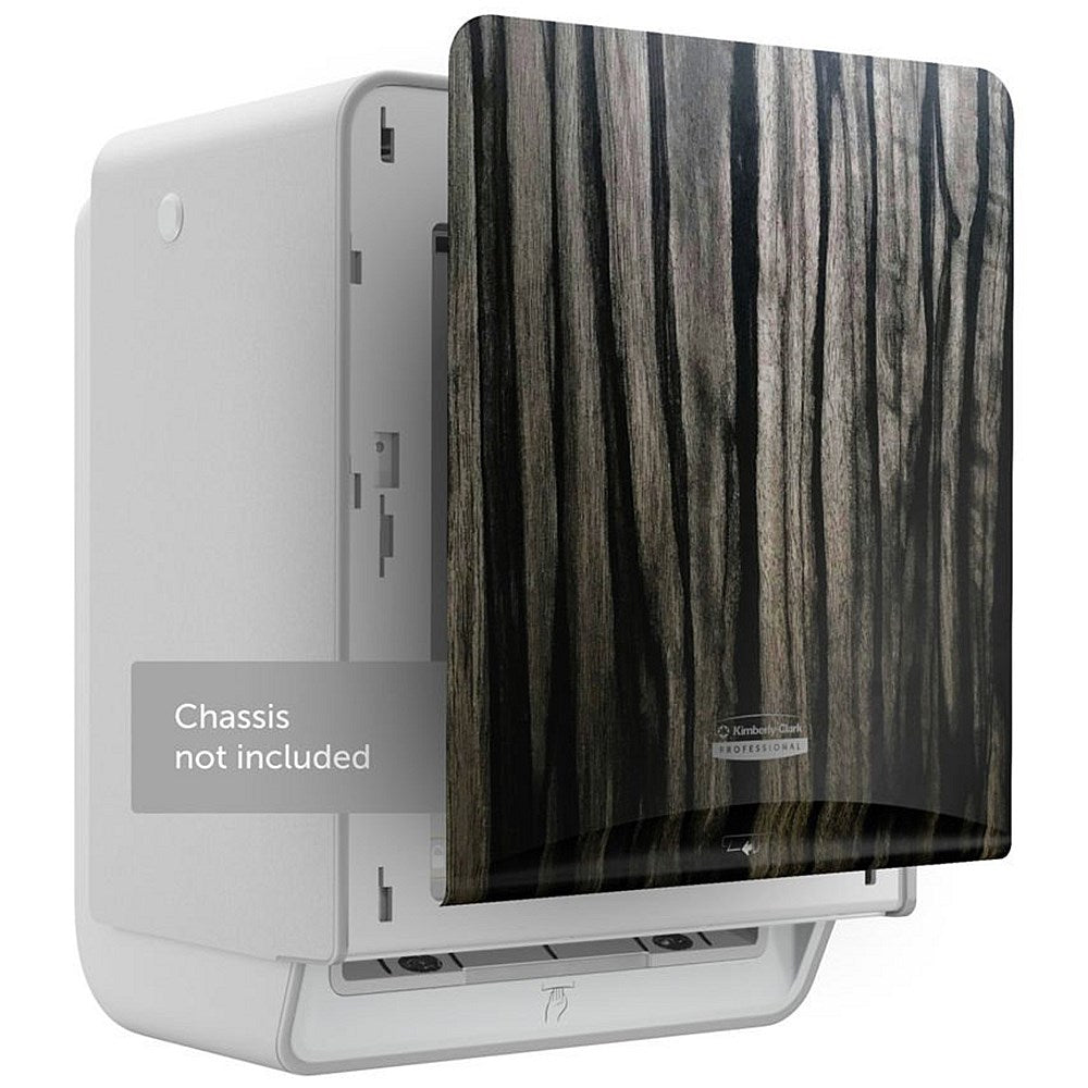 Kimberly Clark Icon Faceplate For Auto Roll Hand Towel Dispenser Ebony Woodgrain