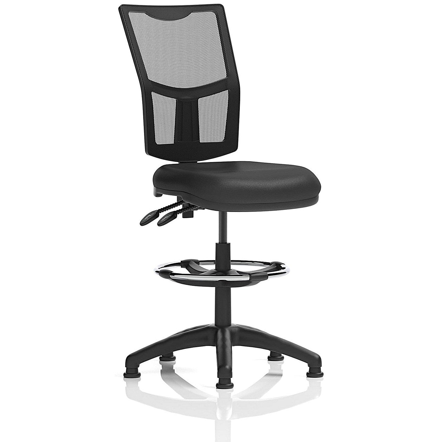 Eclipse Plus II High Rise High Mesh Back Operator Chair, Black Bonded Leather Easy2Order : KC0436