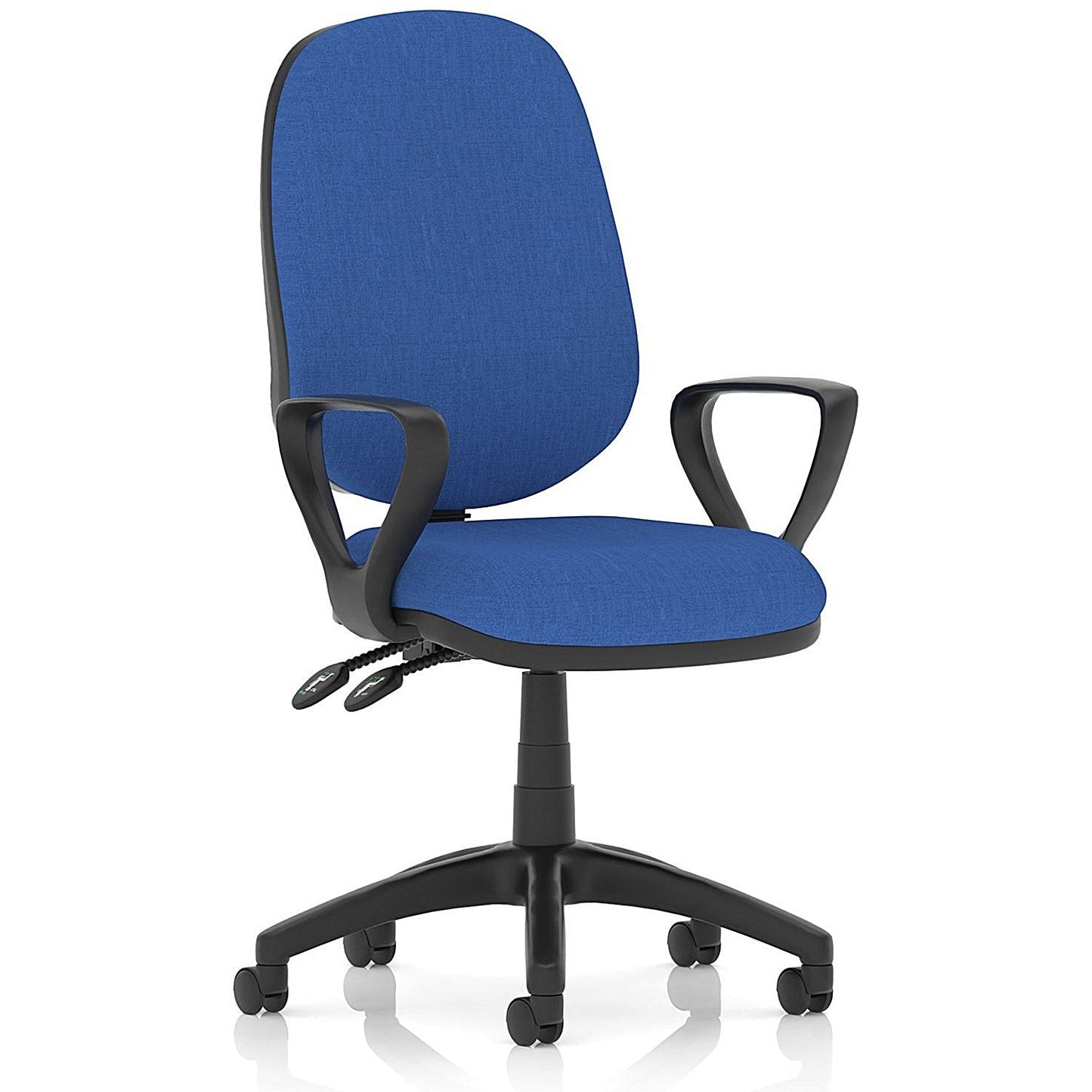 Luna II Lever Task Operator Chair, Fixed Height Arms, Blue Easy2Order : KC0449