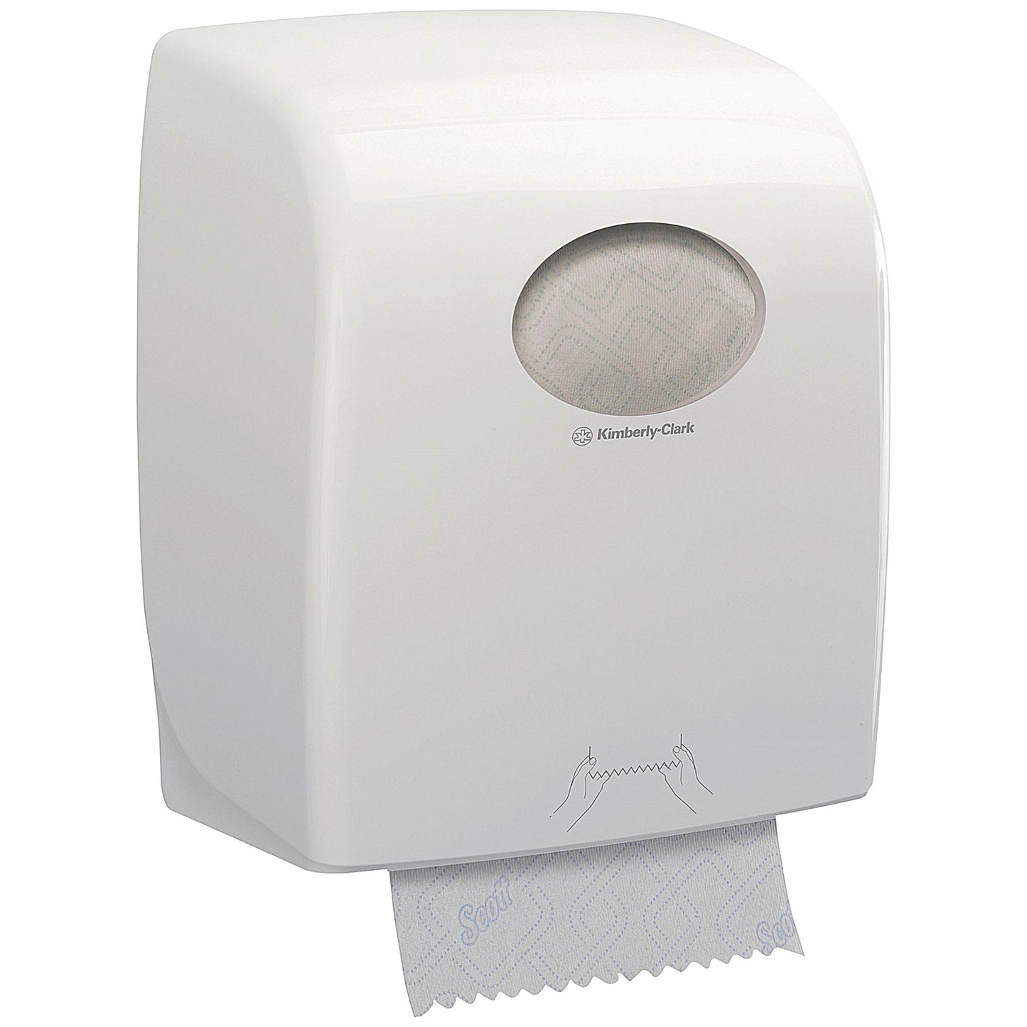 Scott Control 1-Ply Hand Towel Roll, 300m, White, Pack of 6