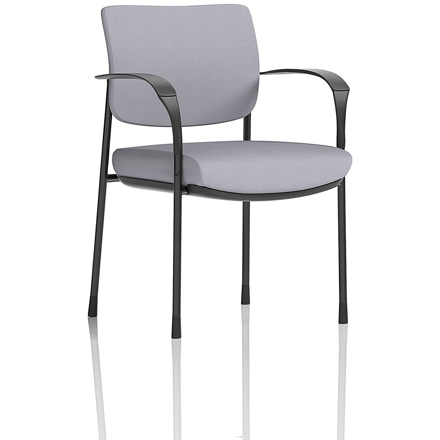 Brunswick Deluxe Black Frame Visitor Chair, With Arms, Quest Shell Easy2Order : KCUP2450