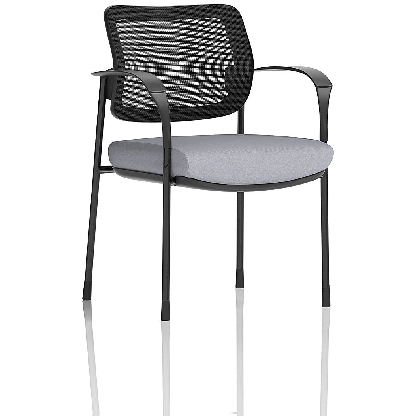 Brunswick Deluxe Black Frame Mesh Back Visitor Chair, With Arms, Quest Shell Easy2Order : KCUP2474