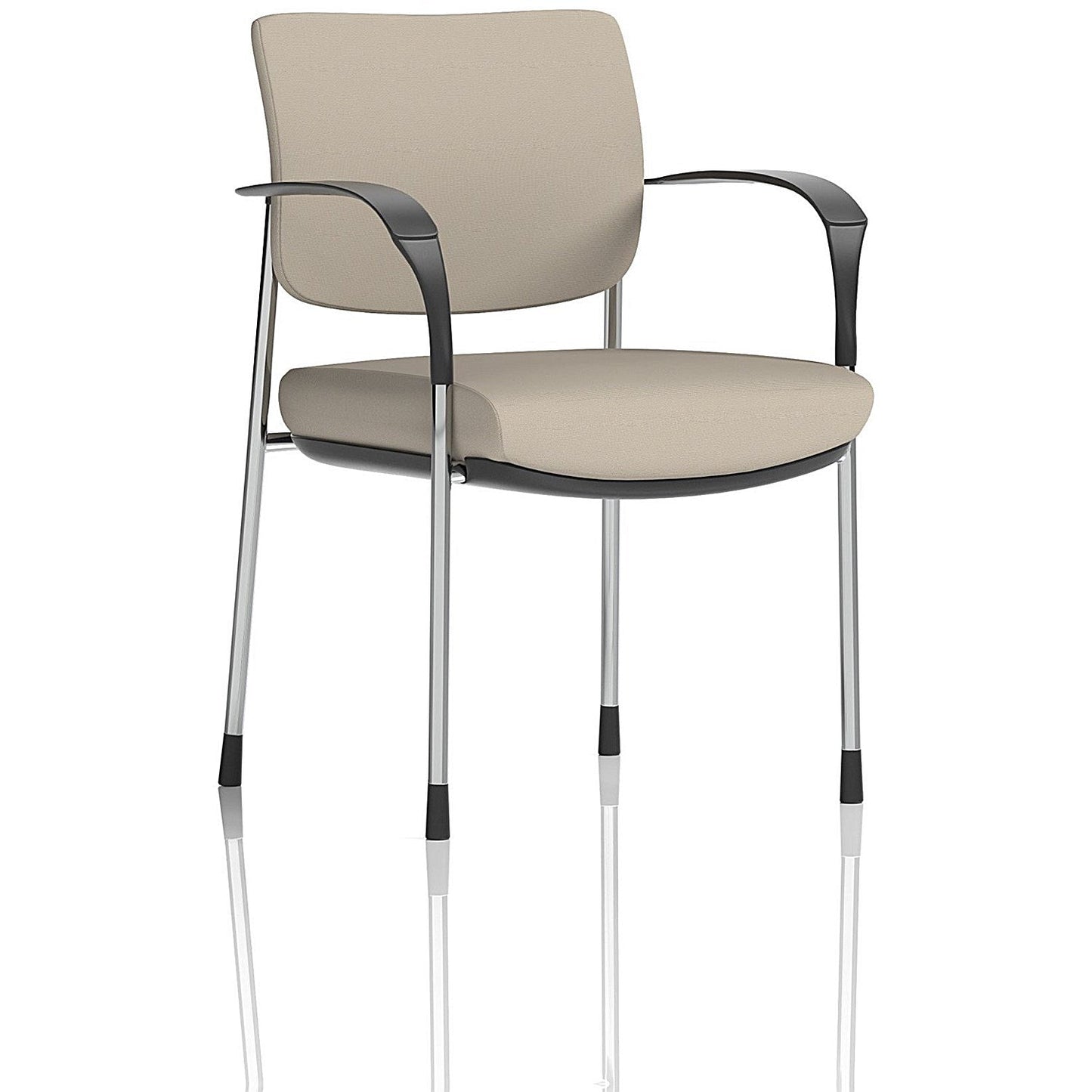 Brunswick Deluxe Chrome Frame Visitor Chair, With Arms, Quest Salt Easy2Order : KCUP2521