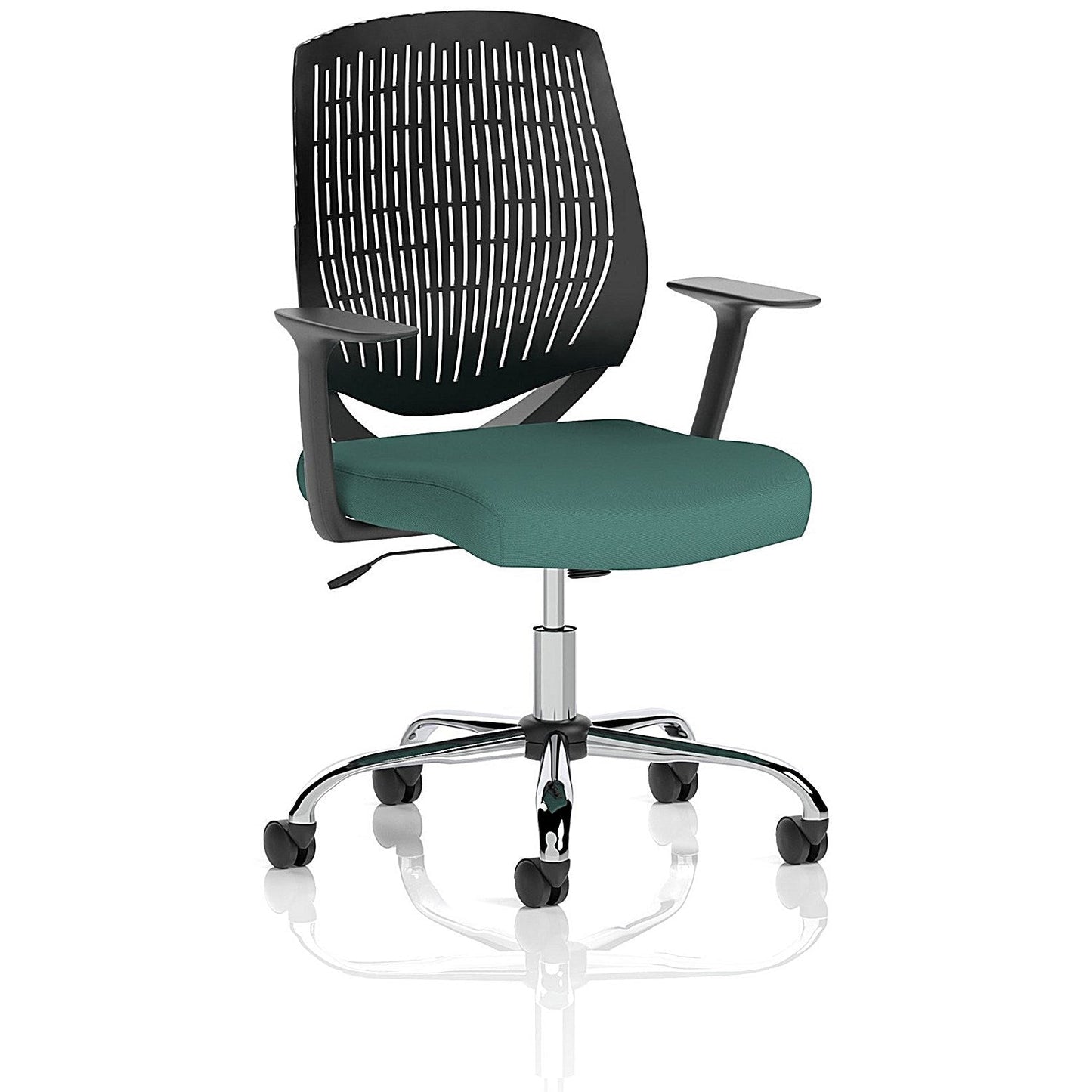 Dura Black Back Operator Chair, Fixed Height Arms, Quest Kelp Easy2Order : KCUP2830