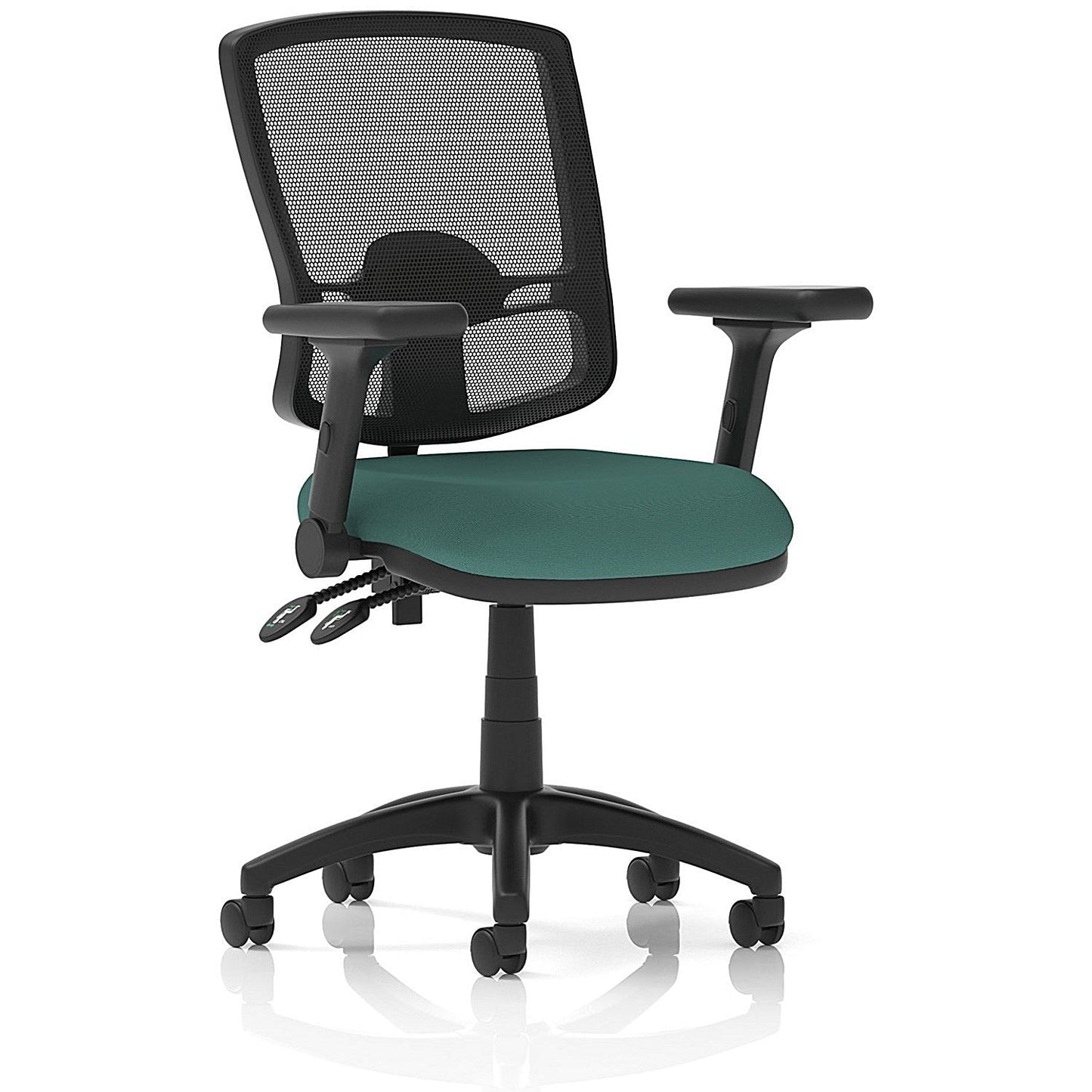 Eclipse Plus II Deluxe Mesh Back Lever Task Operator Chair, Folding Arms, Quest Kelp Easy2Order : KCUP3370