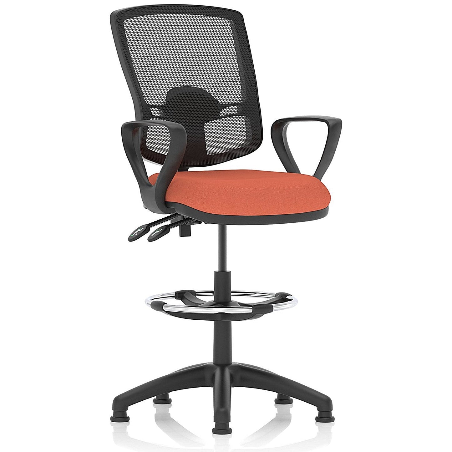 Eclipse Plus II Deluxe Mesh Back High Rise Operator Chair, Fixed Arms, Quest Crab Easy2Order : KCUP3393