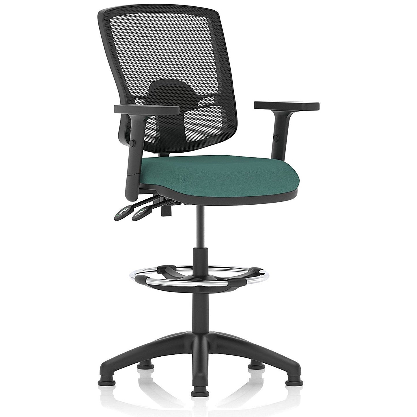 Eclipse Plus II Deluxe Mesh Back High Rise Operator Chair, Height Adjustable Arms, Quest Kelp Easy2Order : KCUP3406