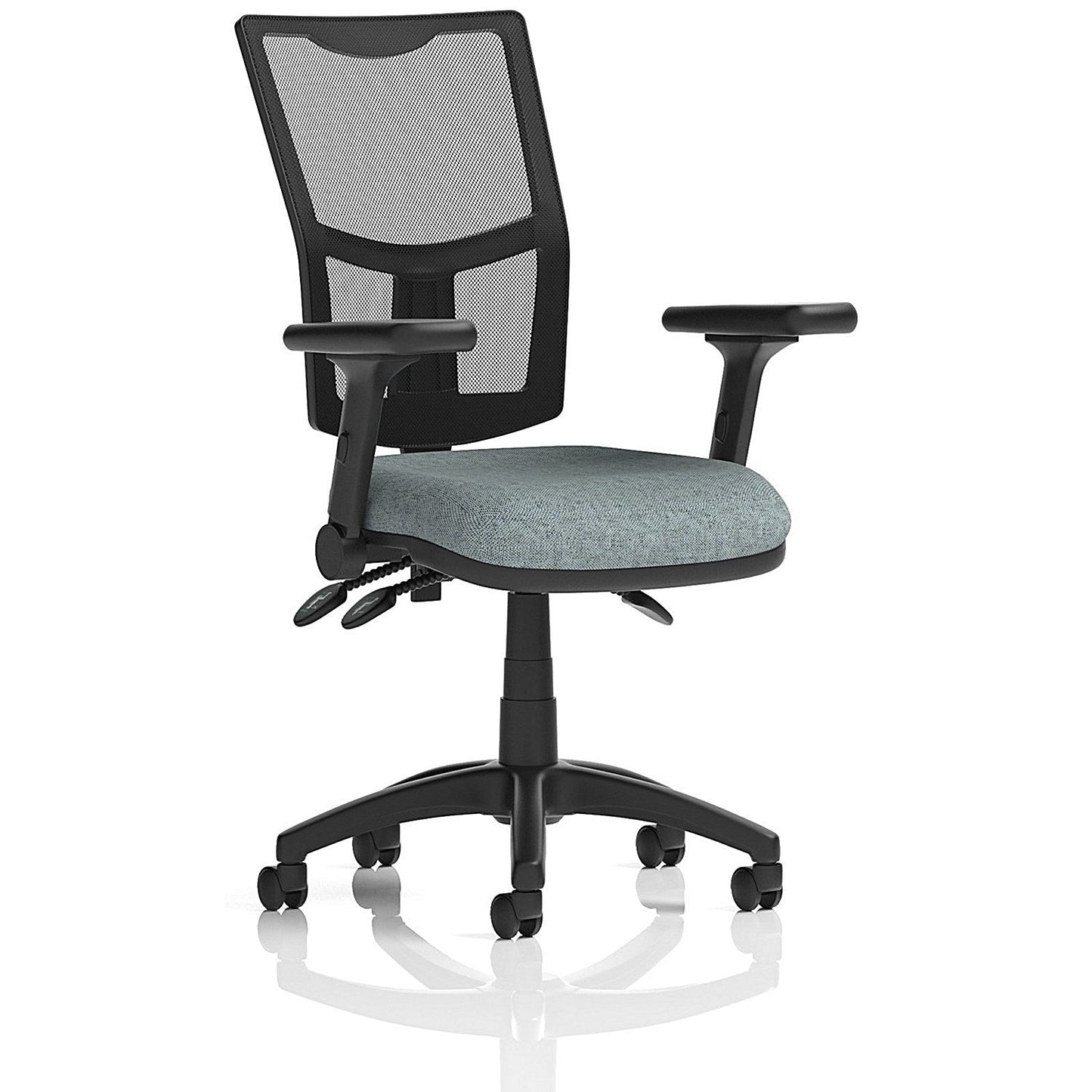 Eclipse Plus III Mesh Back Lever Task Operator Chair, Folding Arms, Rivet Tensile Easy2Order : KCUP3560