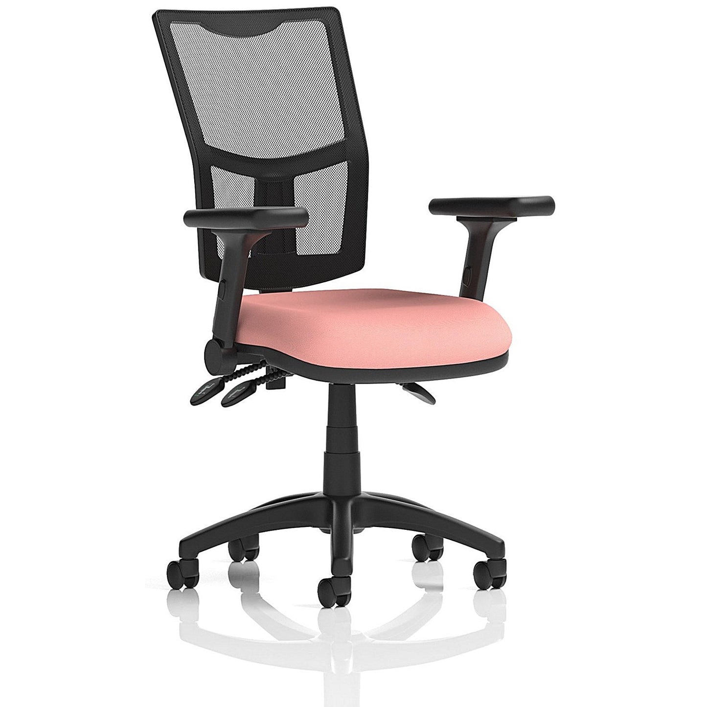 Eclipse Plus III Mesh Back Lever Task Operator Chair, Folding Arms, Quest Shrimp Easy2Order : KCUP3567