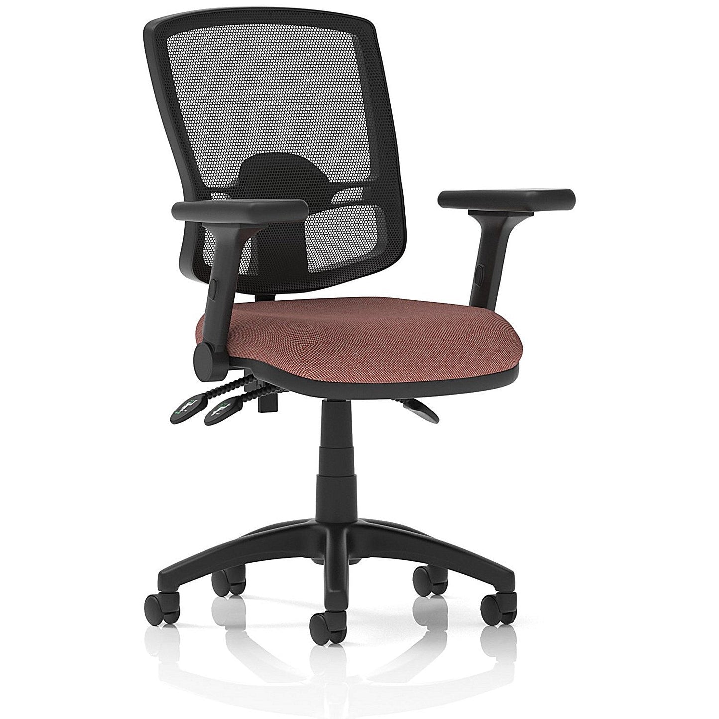 Eclipse Plus III Deluxe Mesh Back Lever Task Operator Chair, Folding Arms, Rivet Forge Easy2Order : KCUP3605