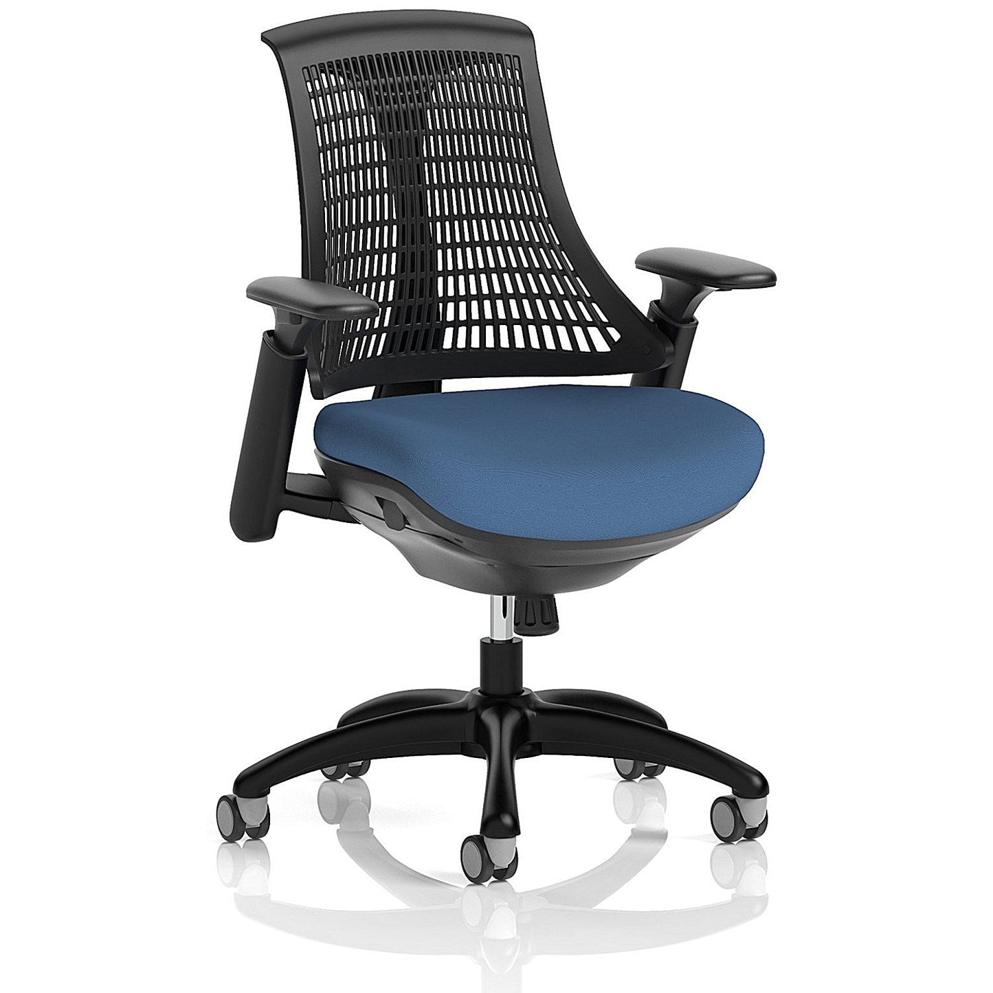 Flex Task Black Frame Black Back Operator Chair, Height Adjustable Arms, Quest Limpet Easy2Order : KCUP3767