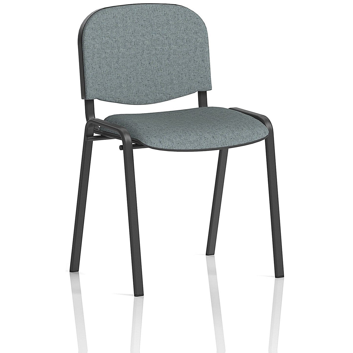 ISO Black Frame Stacking Chair, Rivet Tensile, Pack of 4 Easy2Order : KCUP3896
