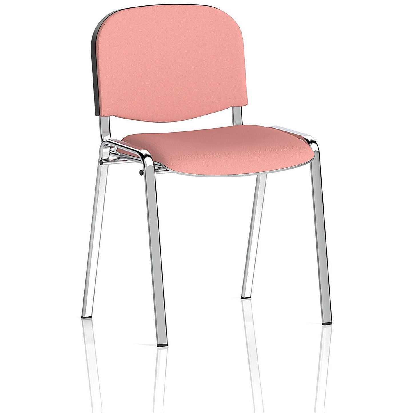 ISO Chrome Frame Stacking Chair, Quest Shrimp, Pack of 4 Easy2Order : KCUP3927