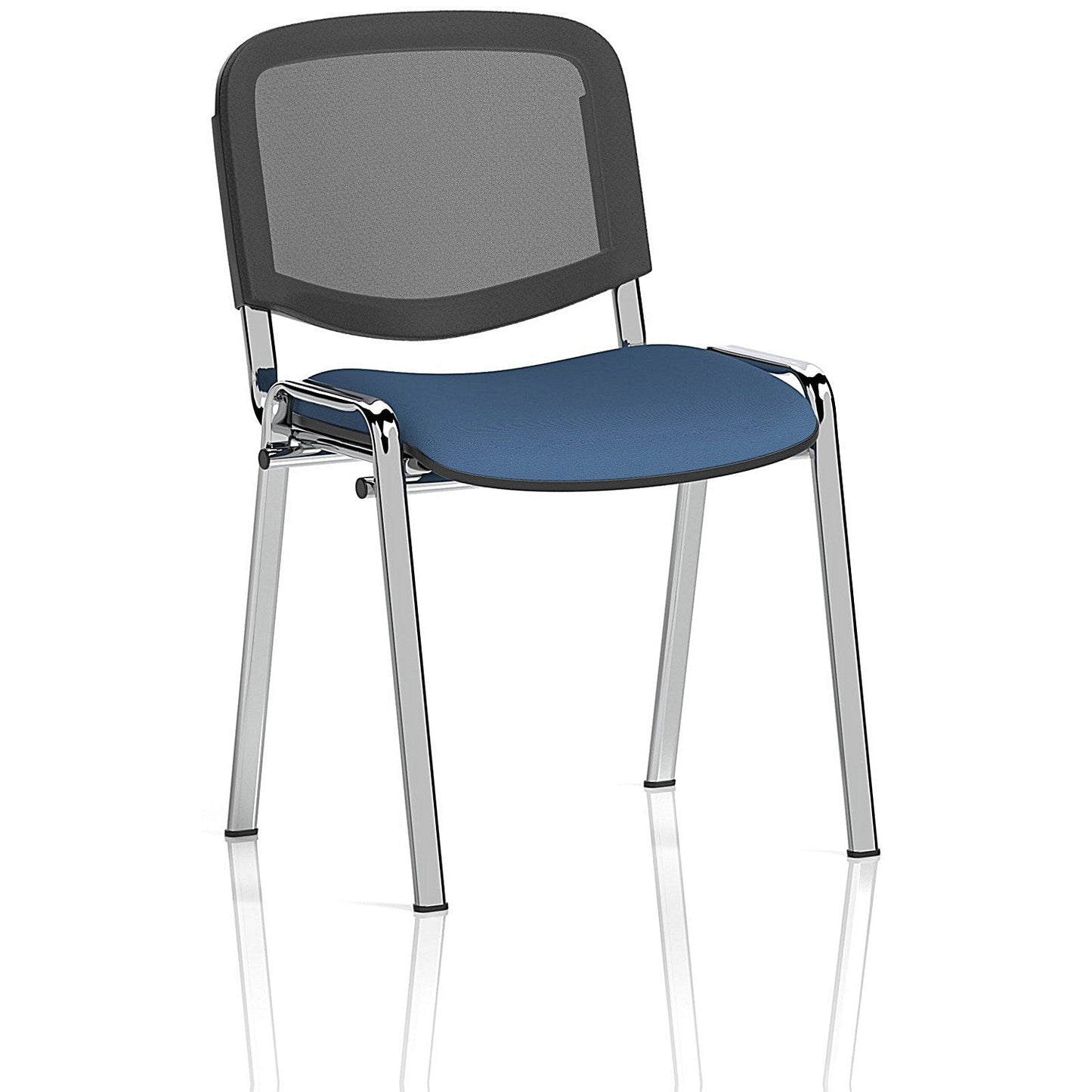 ISO Chrome Frame Mesh Back Stacking Chair, Quest Limpet, Pack of 4 Easy2Order : KCUP3935