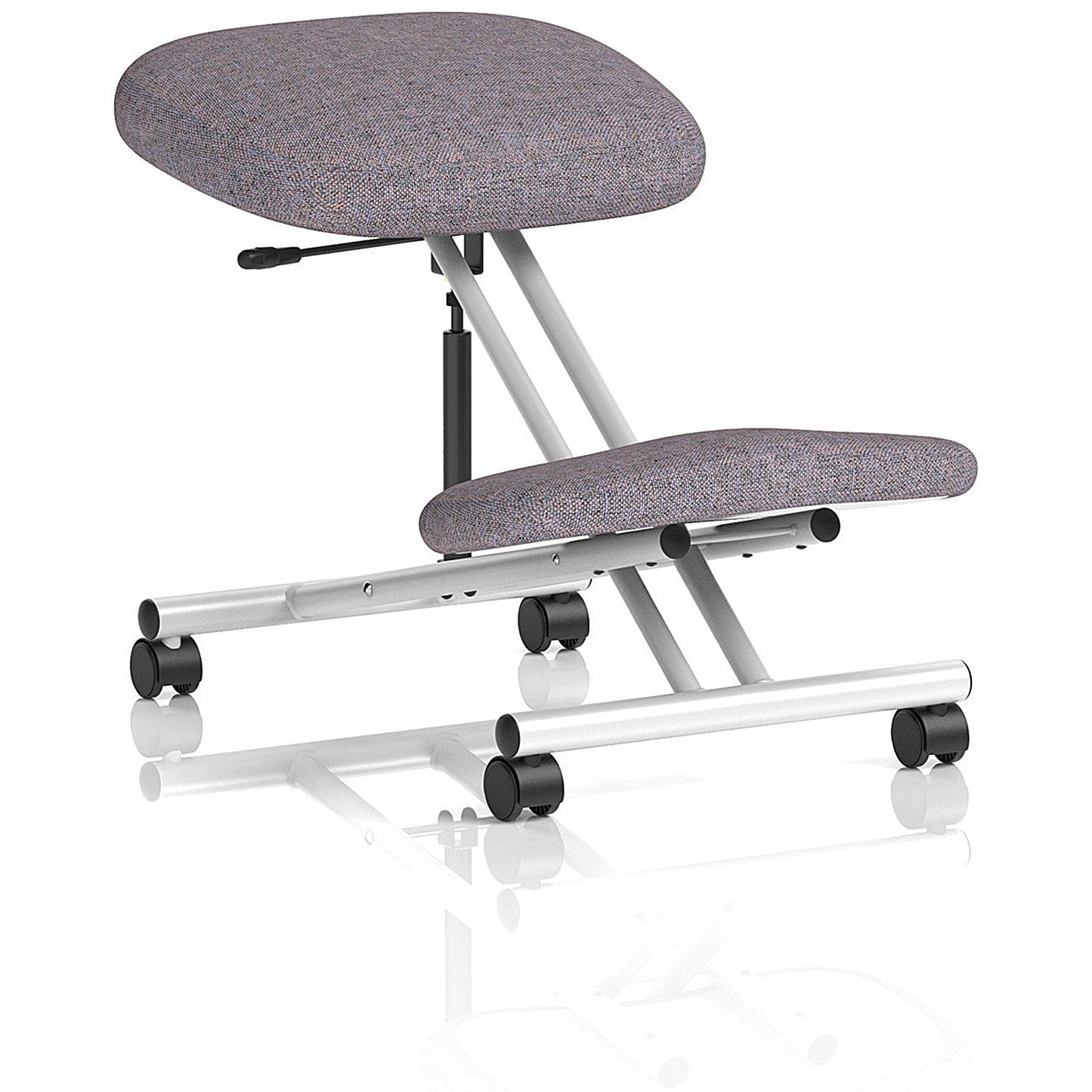 Kneeling Stool, Silver Frame, Rivet Fuse Easy2Order : KCUP3954