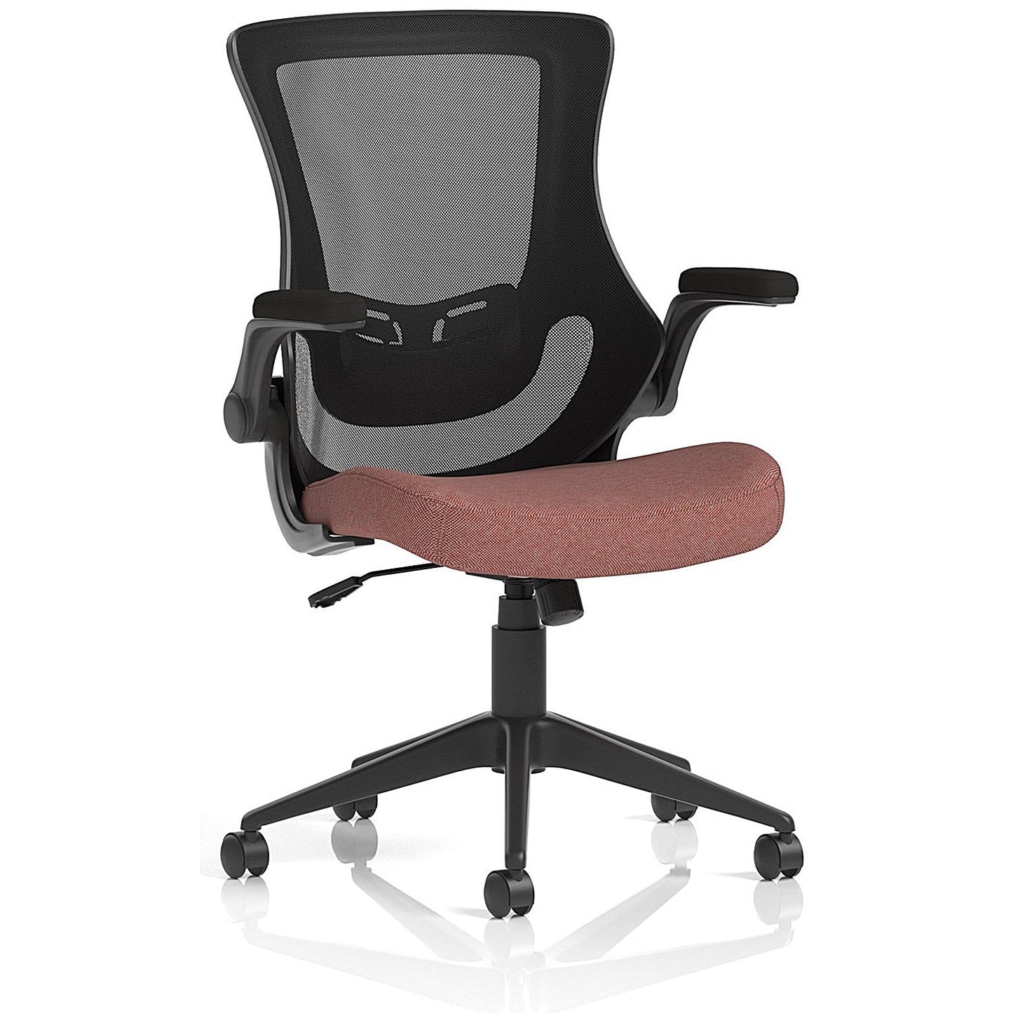 Orbit Black Mesh Back Chair, Folding Arms, Rivet Forge Easy2Order : KCUP4073