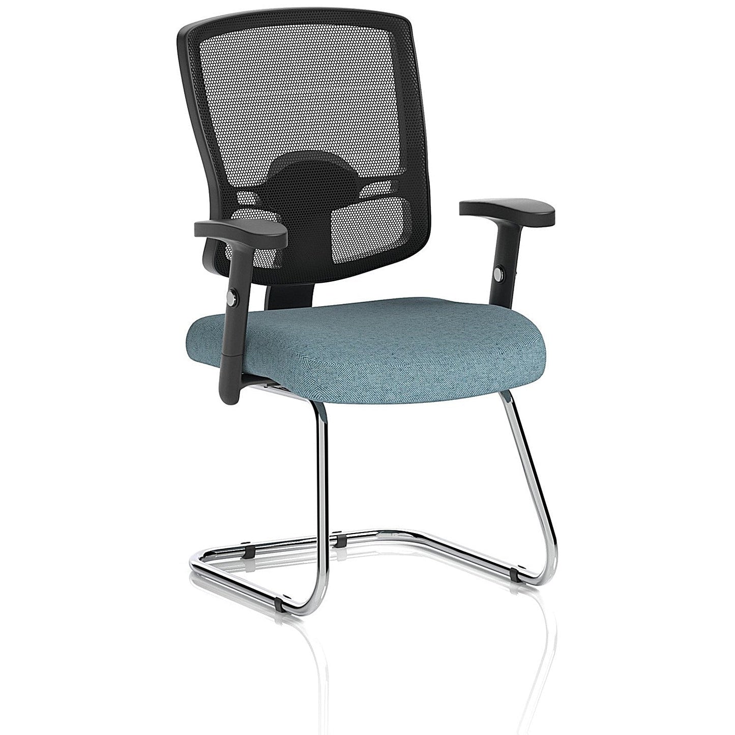 Portland Cantilever Mesh Back Visitor Chair, Height Adjustable Arms, Rivet Quench Easy2Order : KCUP4087