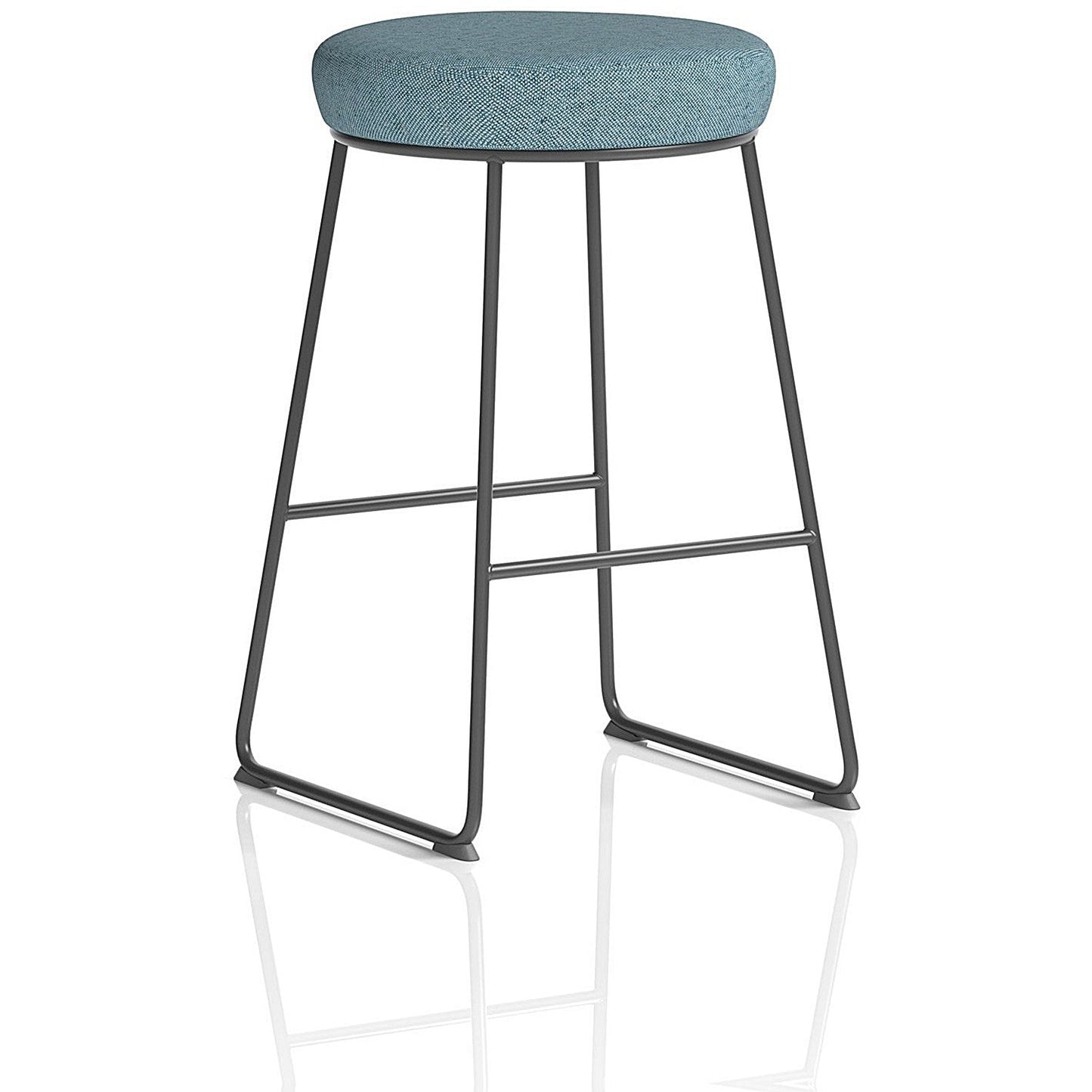 Turin Stool, Black Frame,Rivet Quench Seat Pad Easy2Order : KCUP4291