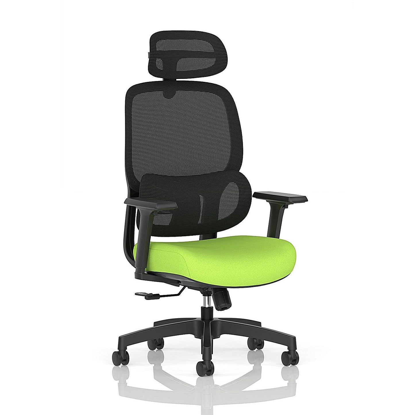 Rowan Mesh Back Chair With Headrest, Height Adjustable Arms, Myrrh Green Easy2Order : KCUP4564