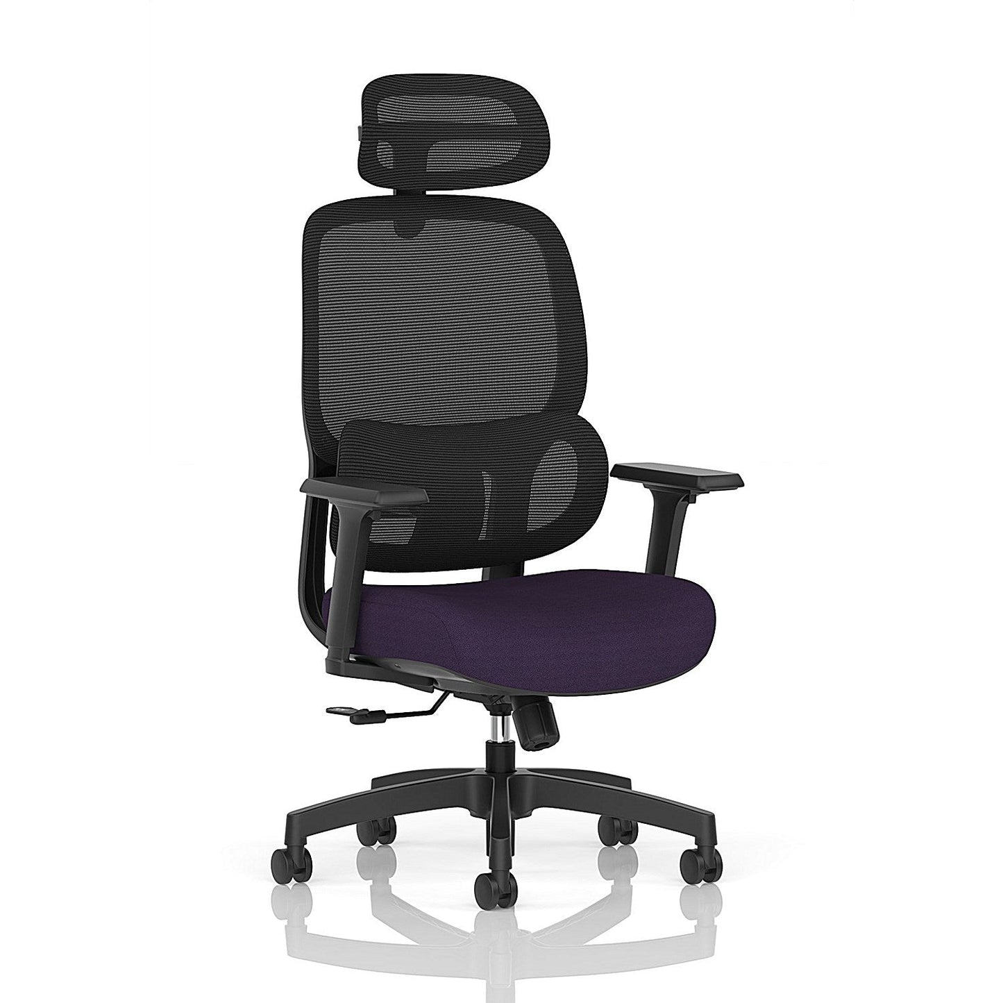 Rowan Mesh Back Chair With Headrest, Height Adjustable Arms, Tansy Purple Easy2Order : KCUP4568