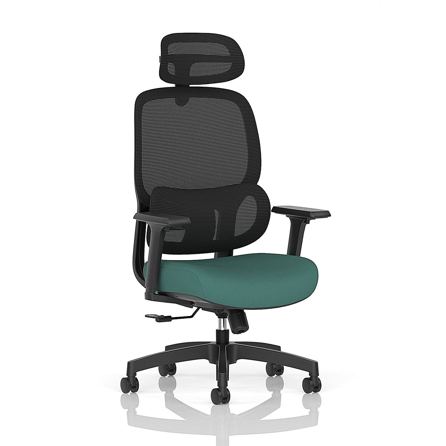 Rowan Mesh Back Chair With Headrest, Height Adjustable Arms, Quest Kelp Easy2Order : KCUP4574