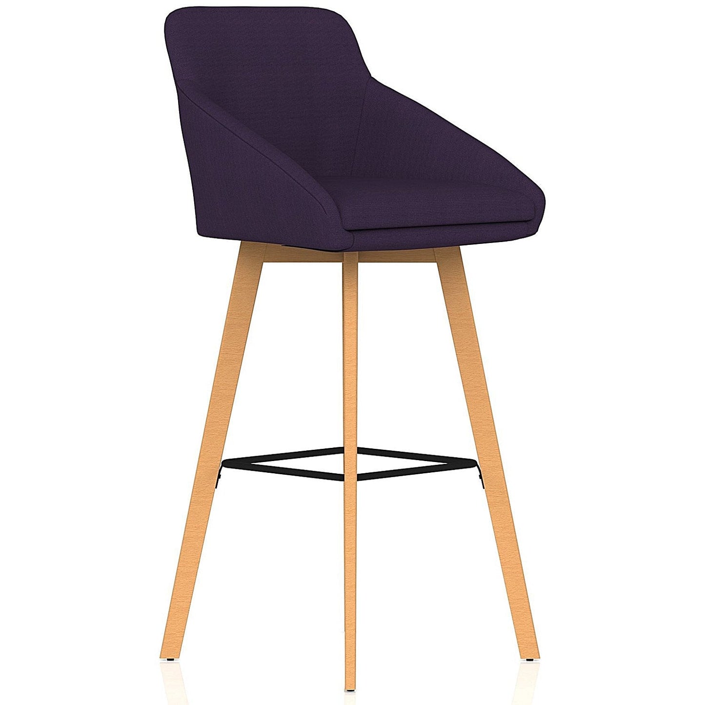 Carmen Wooden Leg High Stool Bespoke Tansy Purple Fabric Easy2Order : KCUP4596