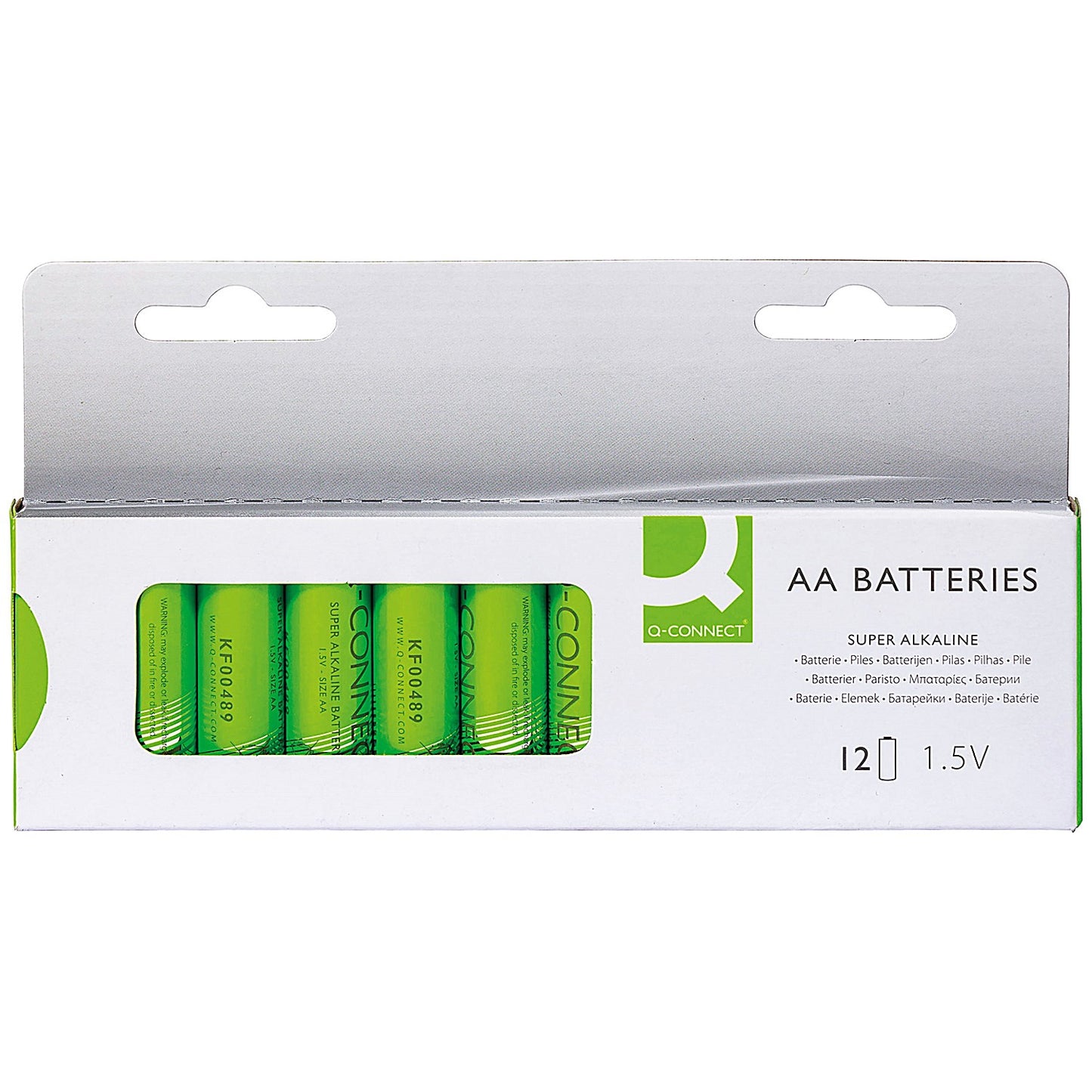 Q-Connect AA Alkaline Batteries, Pack of 12