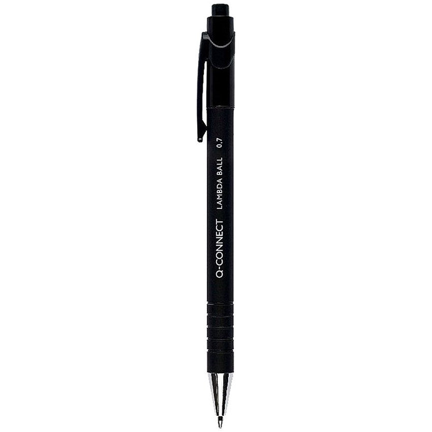 Q-Connect Lamda Ballpoint Pen, Black, Pack of 12